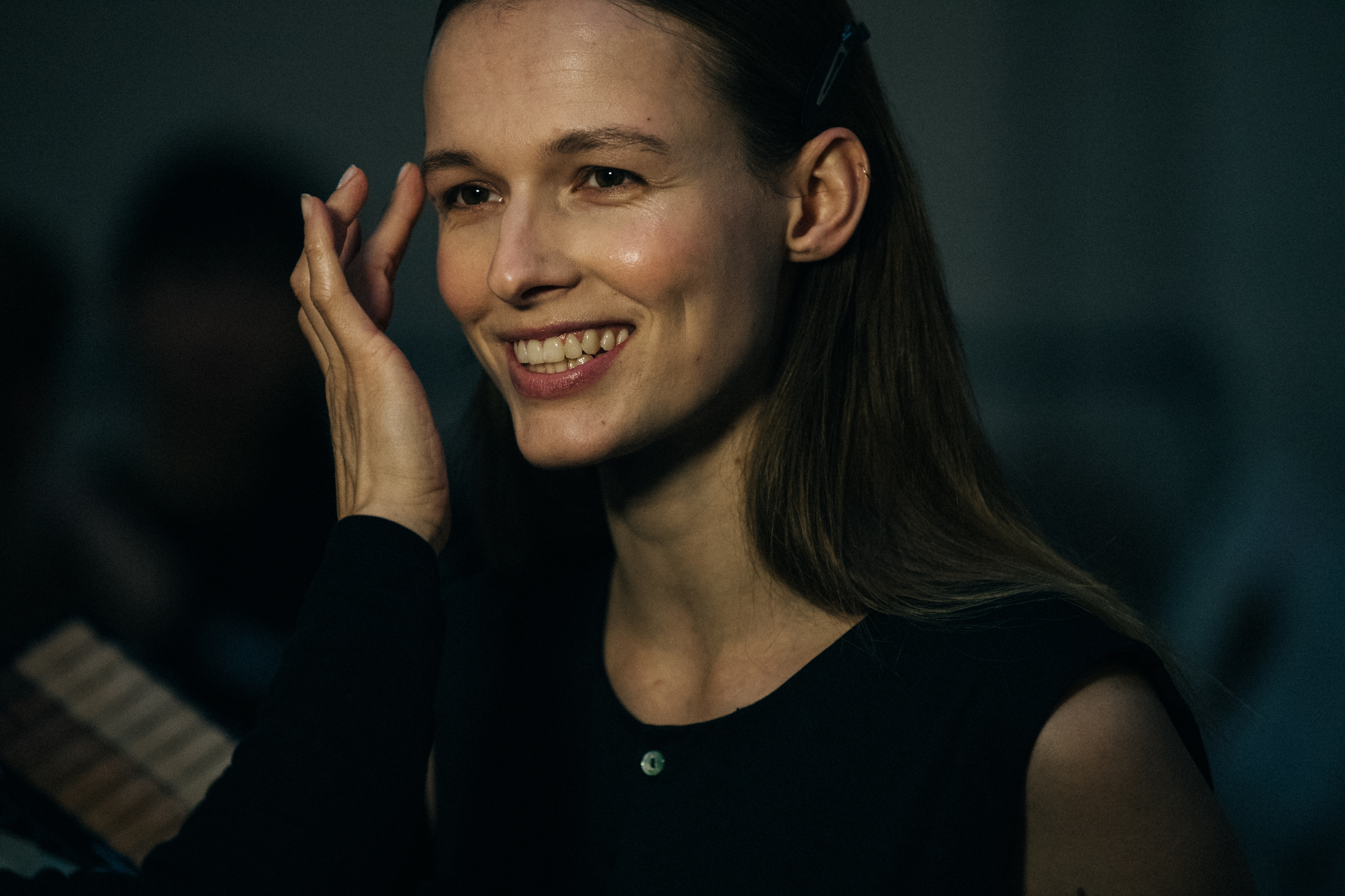 Emma Oak backstage at Freya Dalsjo