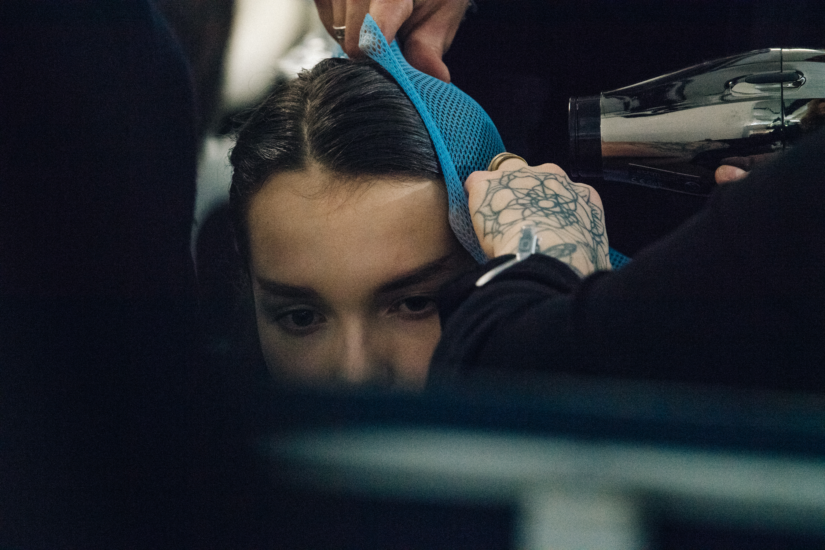 Noortje Haak backsatge at Olivier Theyskens