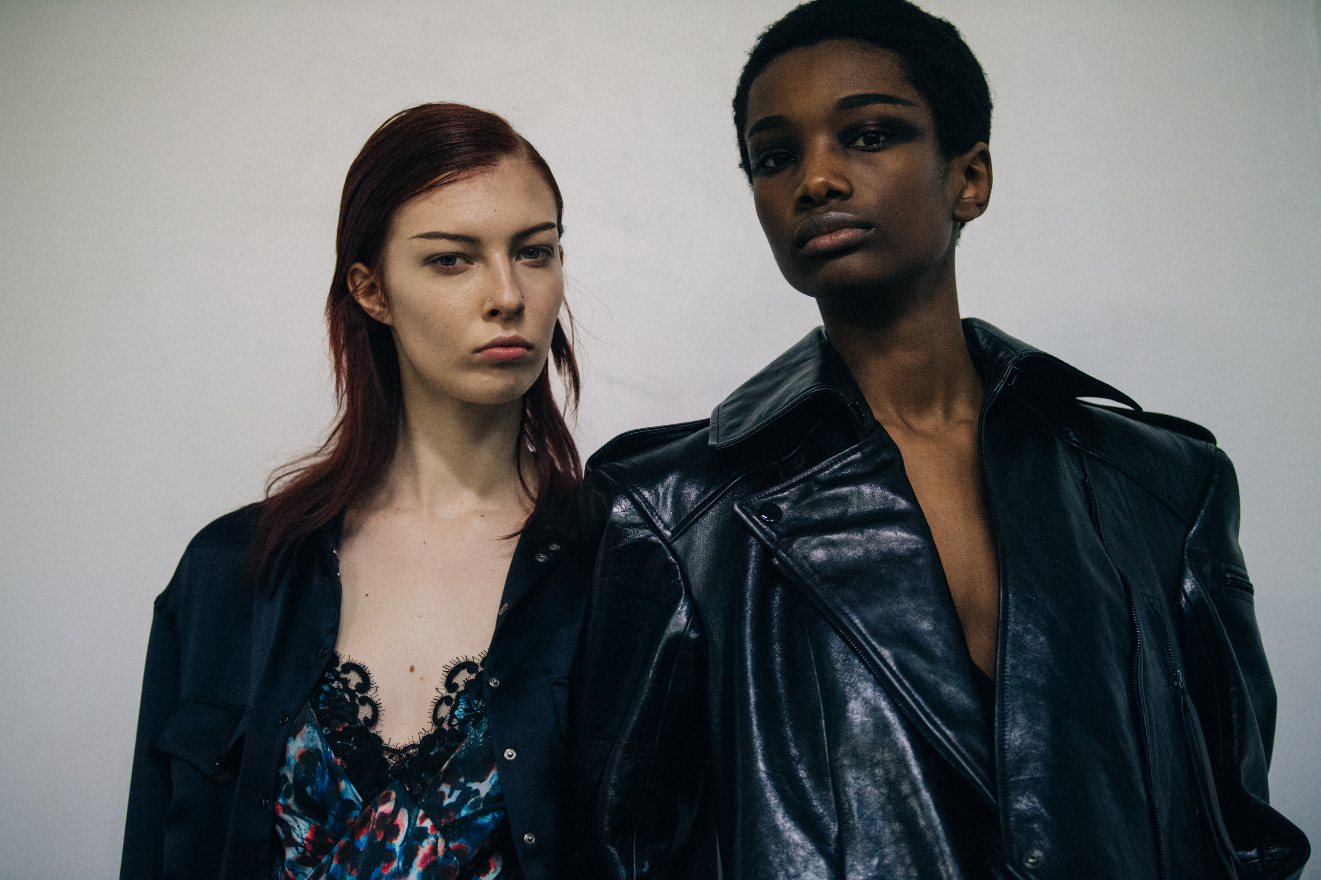 Remington Williams backstage at Olivier Theyskens