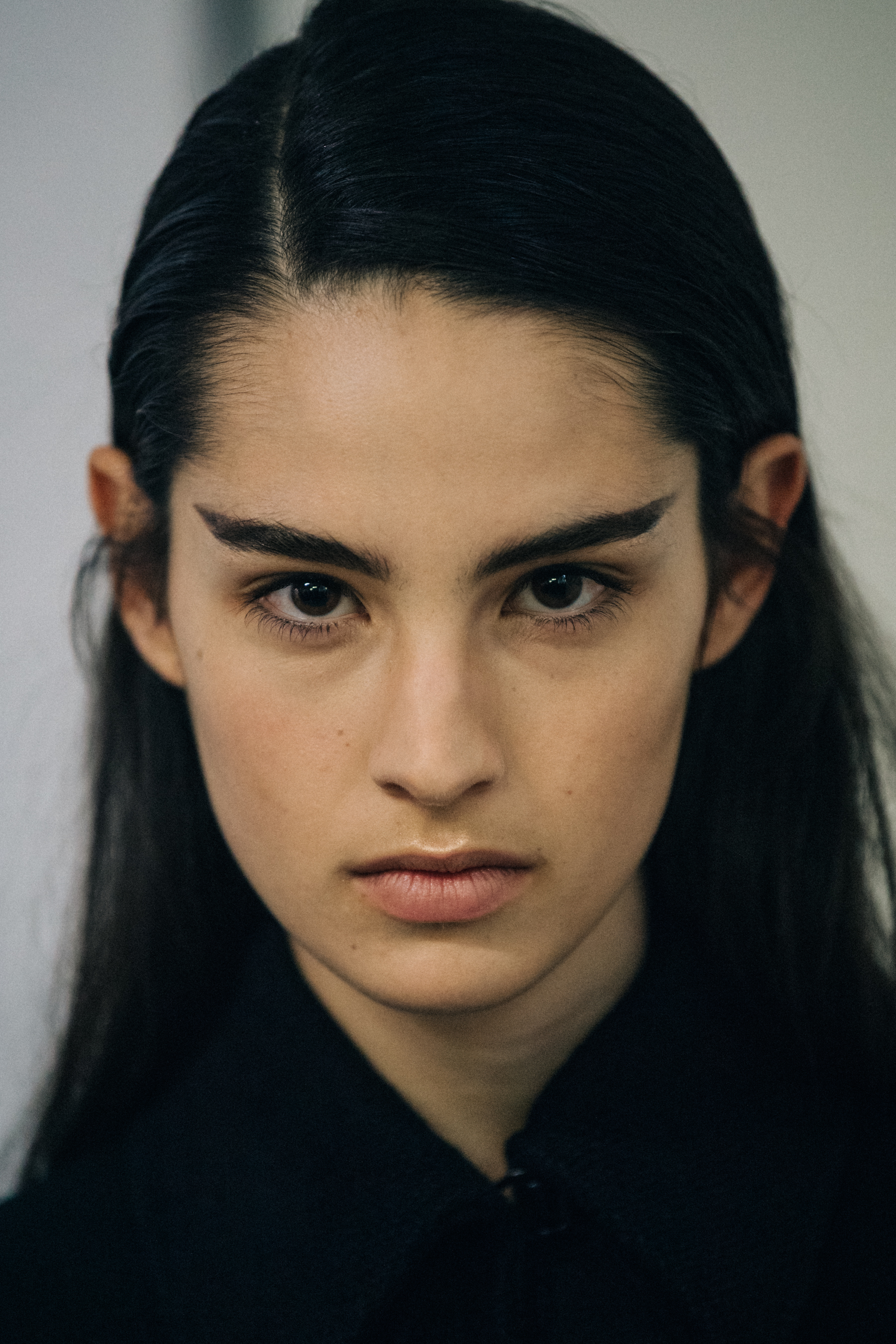 Portrait of Africa Penalver at Olivier Theyskens