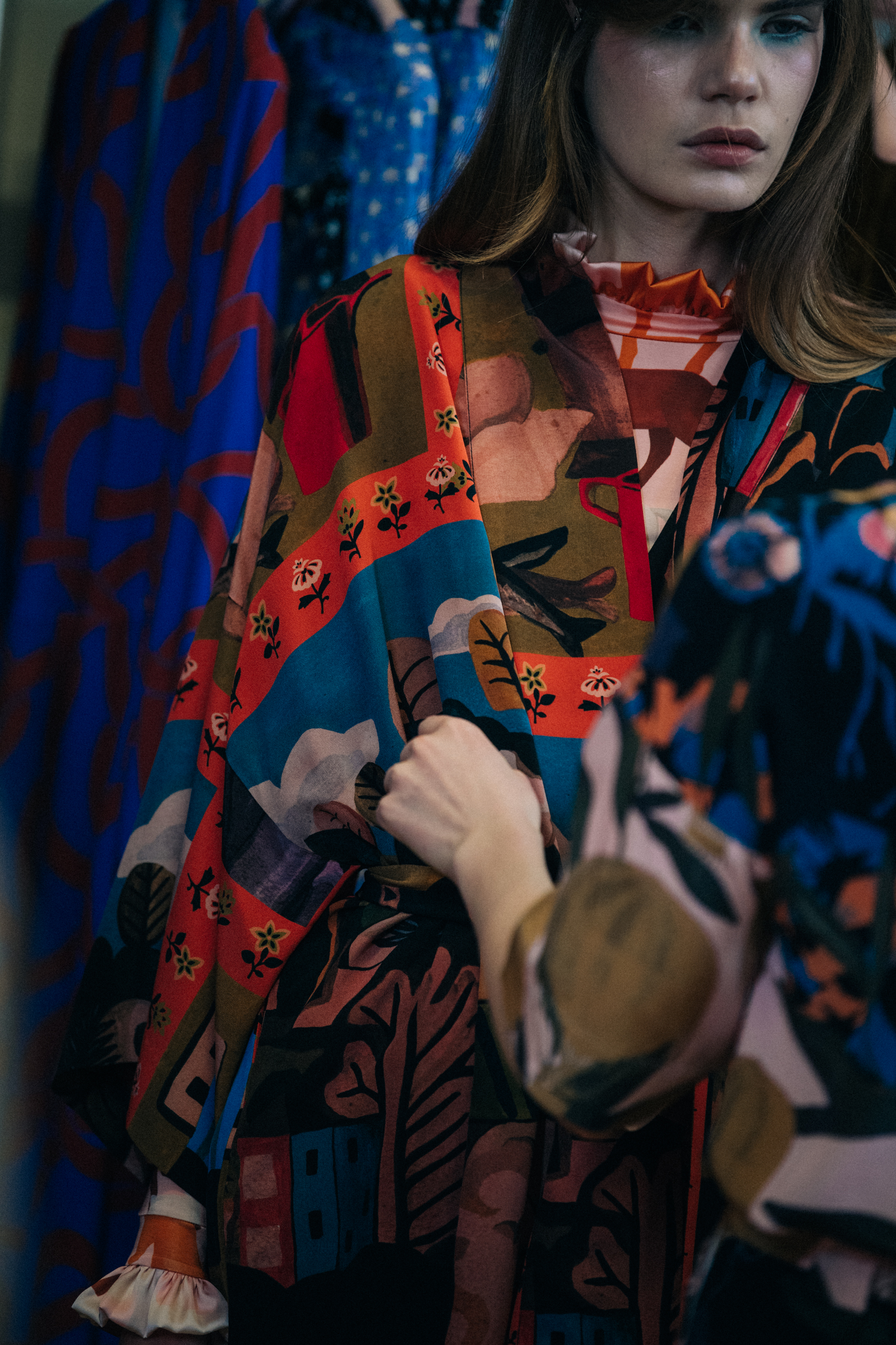 Sophie Rask Laursen backstage at Stine Goya