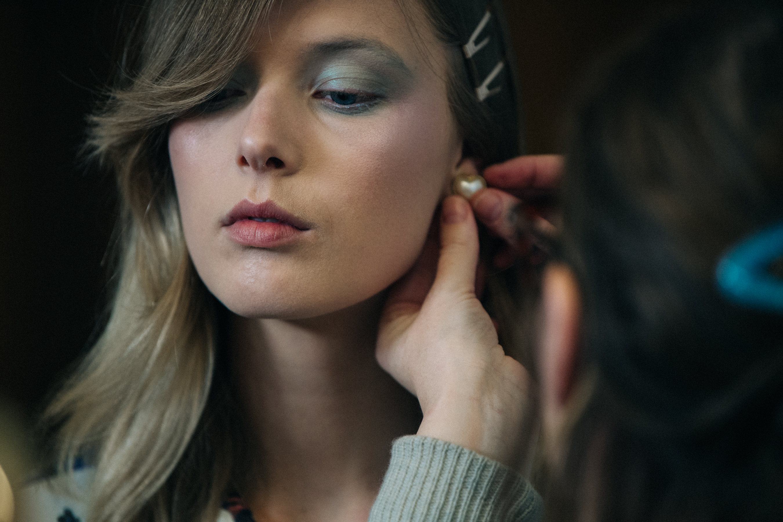Ulrikke Louise Lahn backstage at Stine Goya