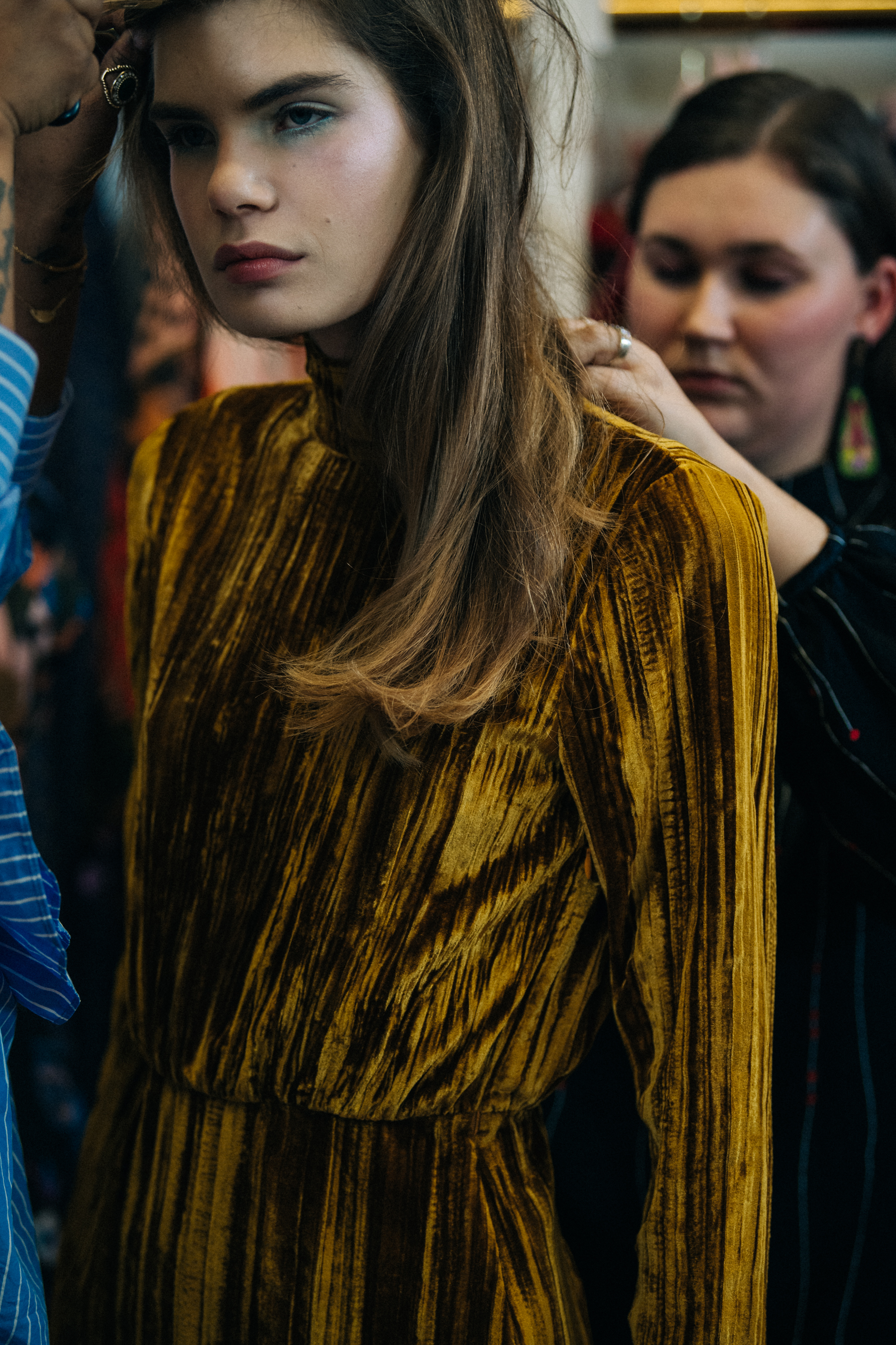 Sophie Rask Laursen backstage at Stine Goya