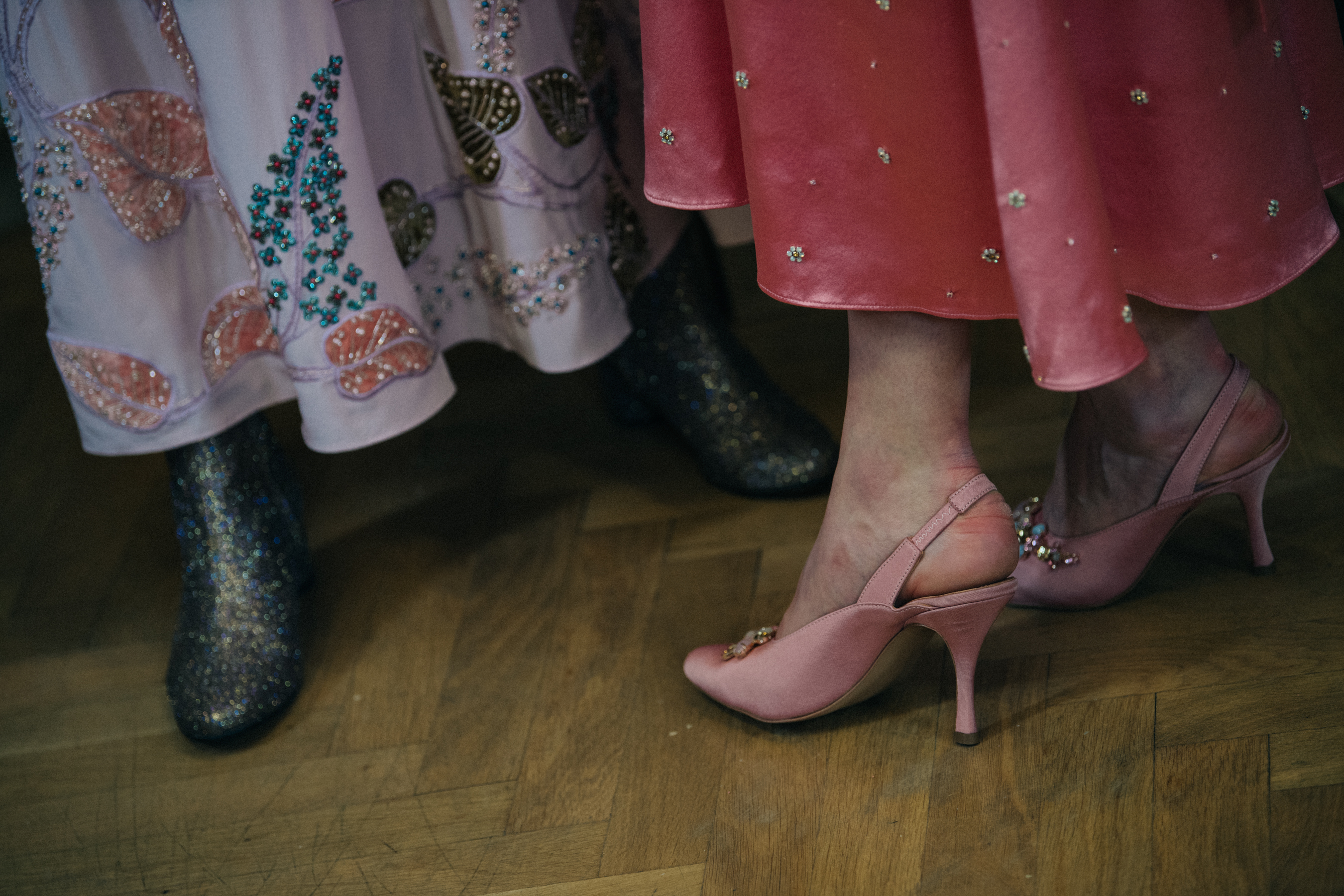 Two models wearing pink at Stine Goya