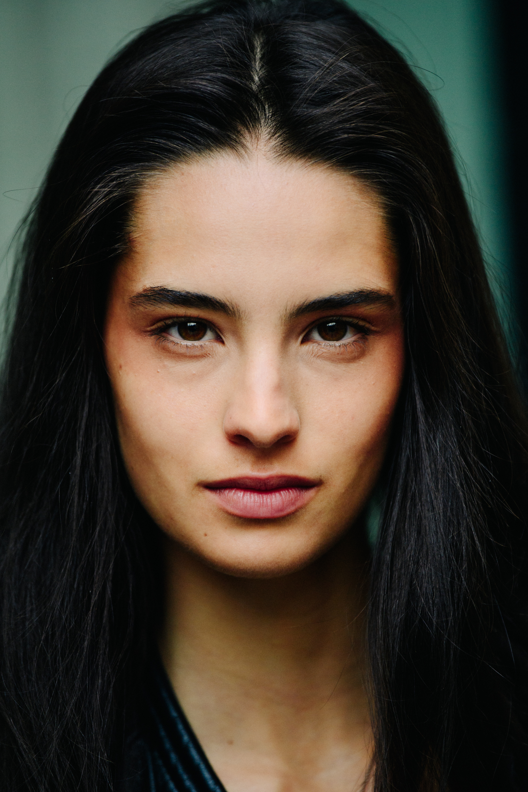 Portrait of model with brown eyes