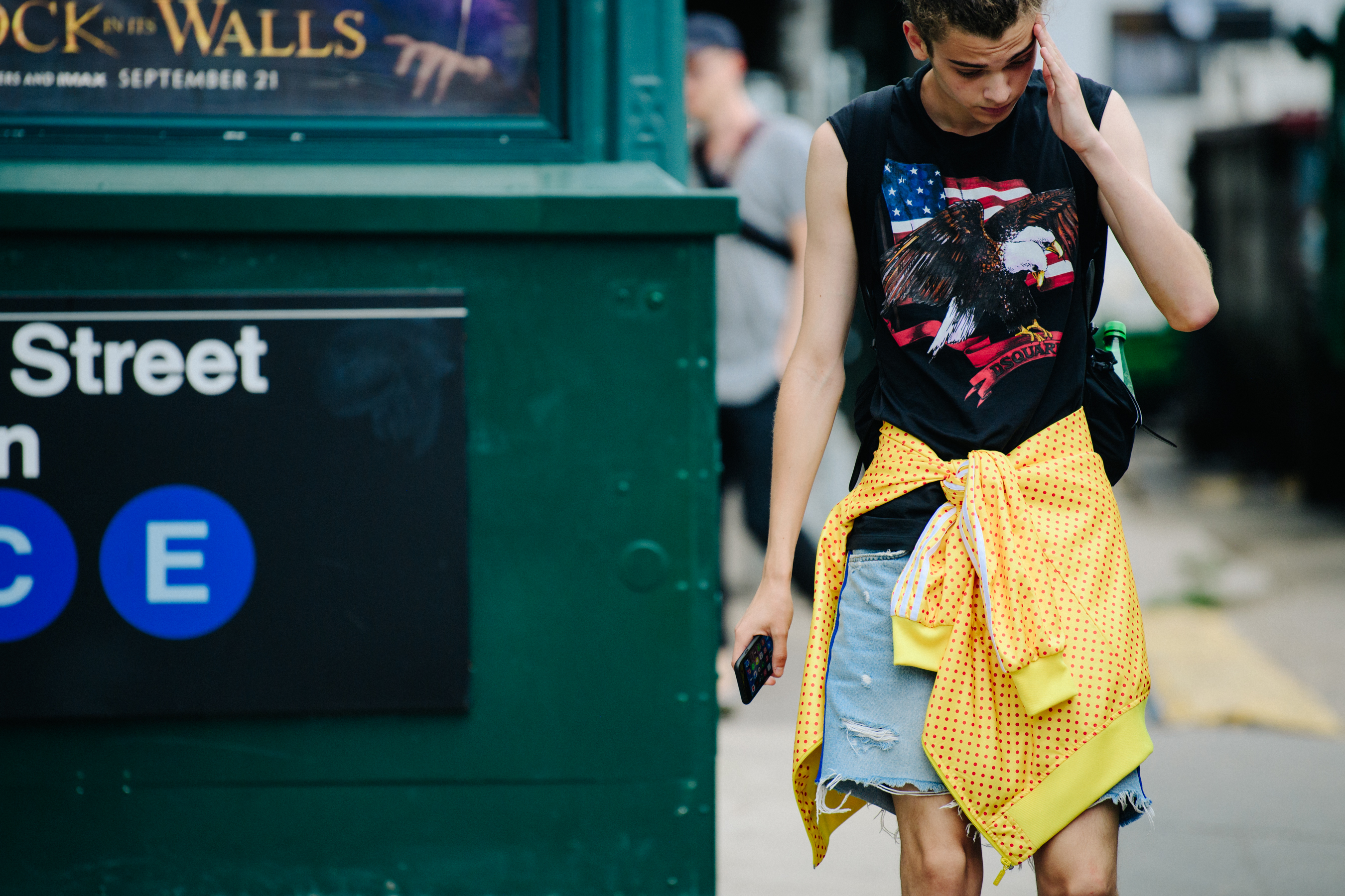 Man wearing sleeveless top