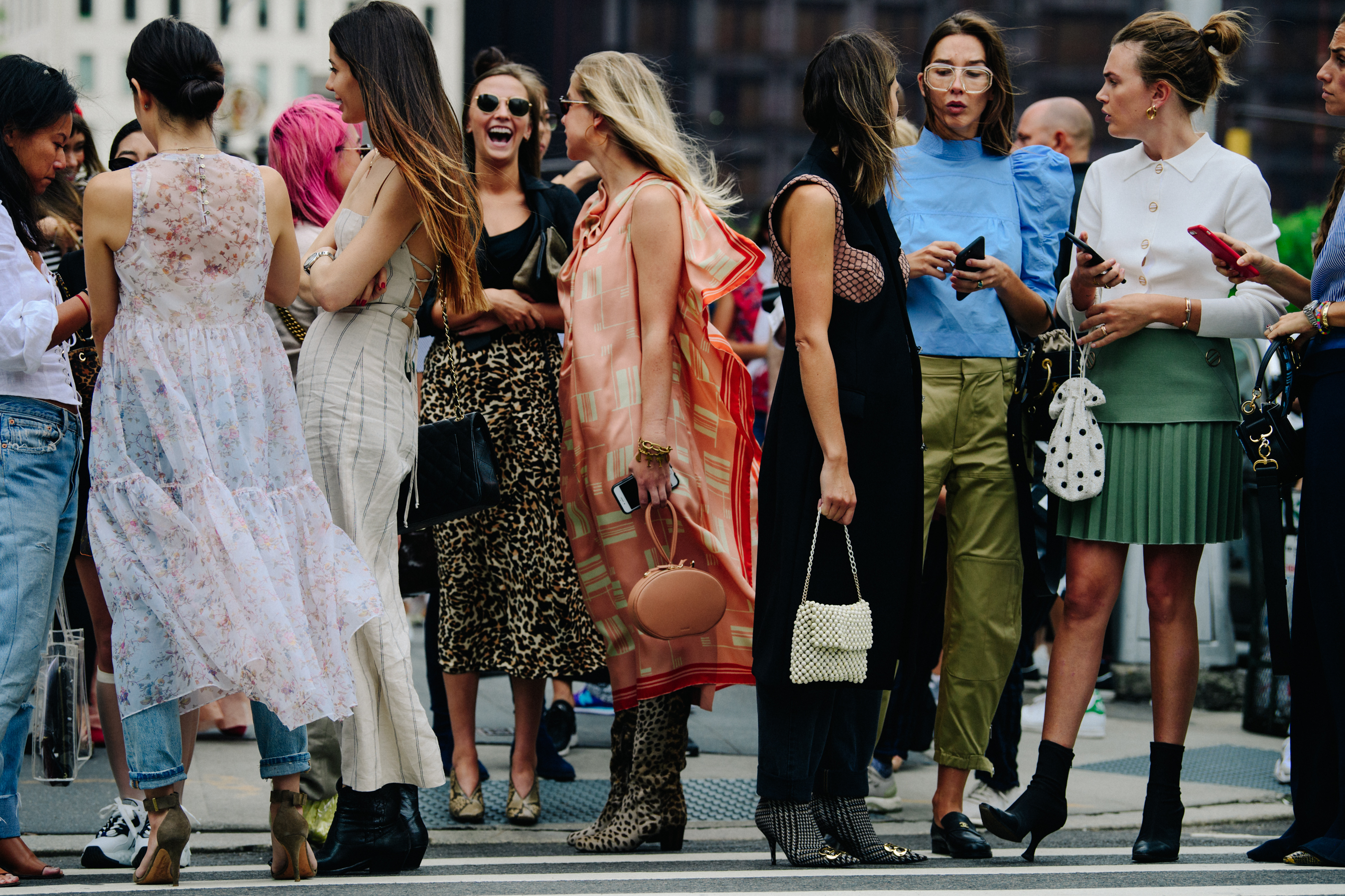 Group of stylish women