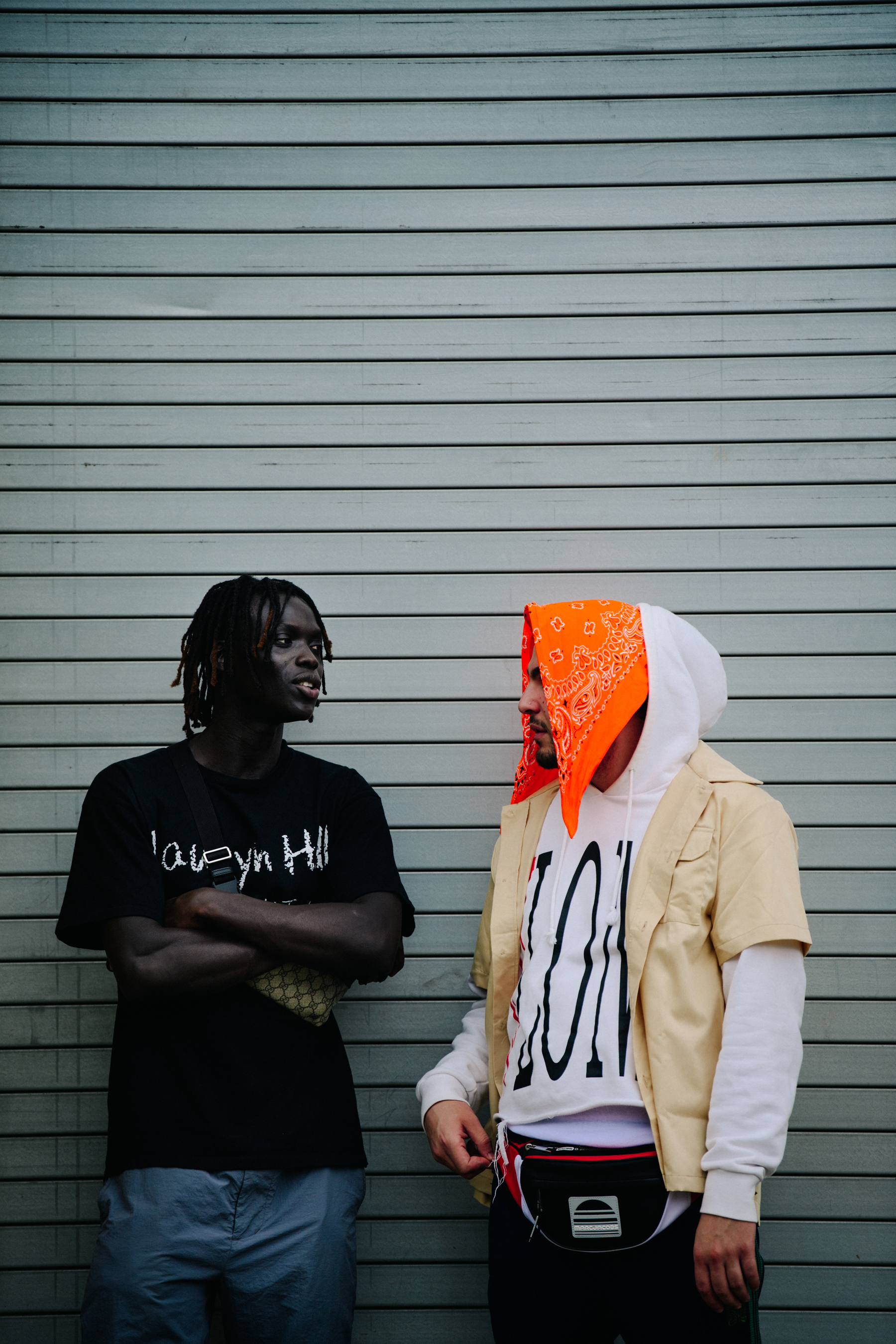 Two men wearing streetwear