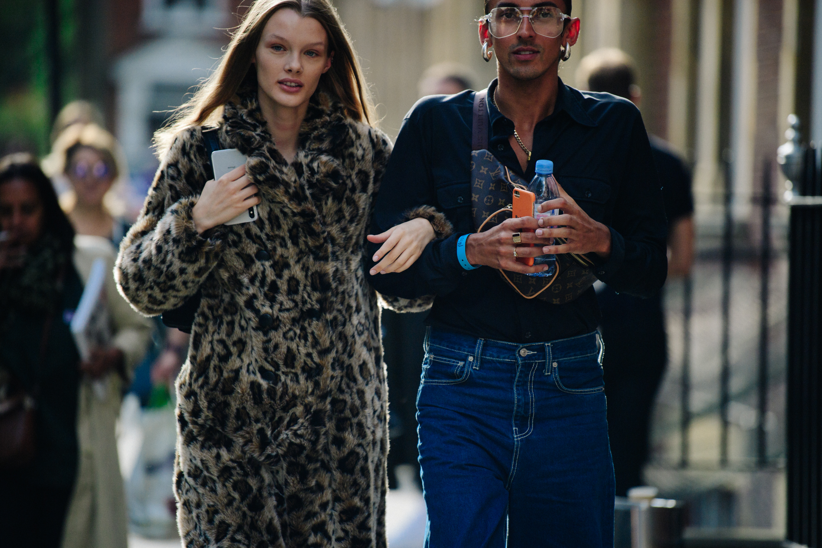 Model leaving JW Anderson show
