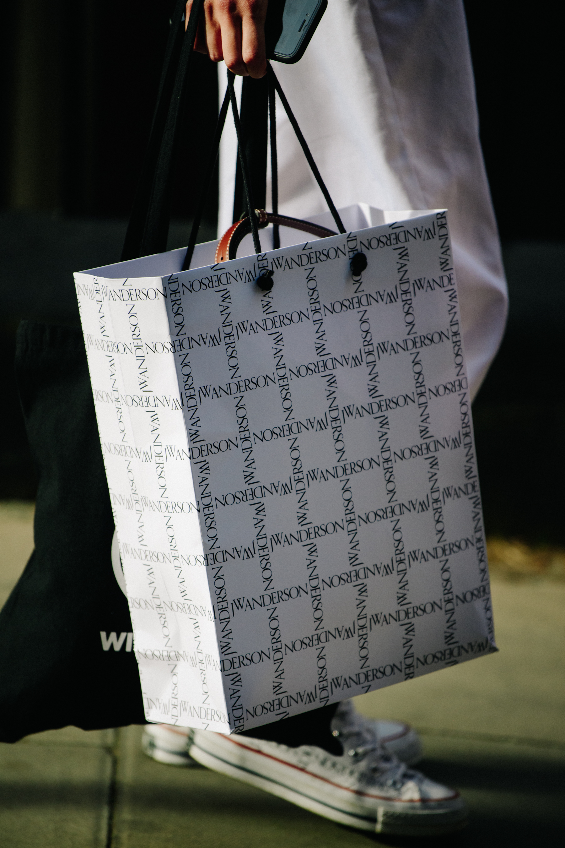 Model carrying JW Anderson bag