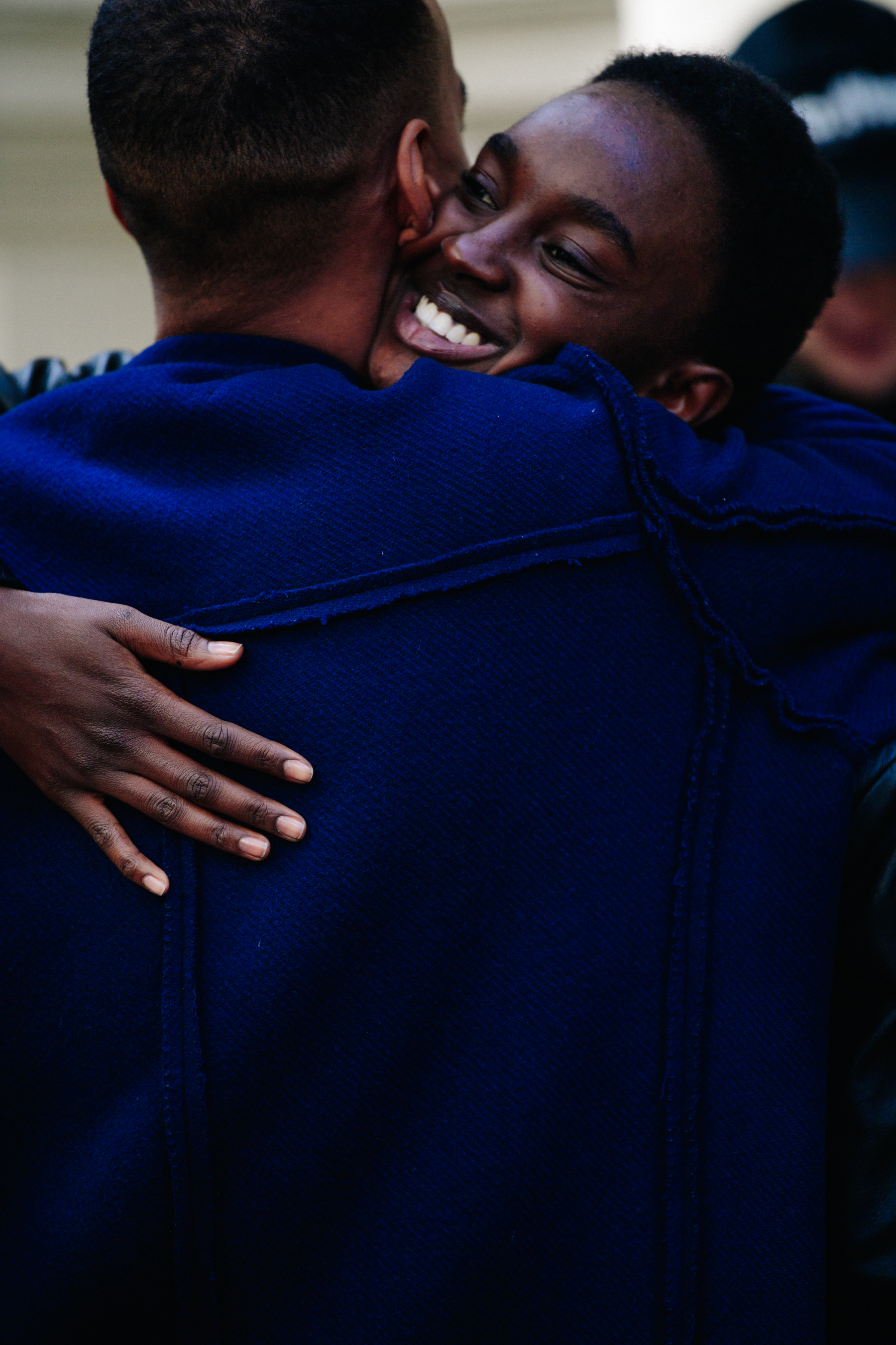 Couple hugging