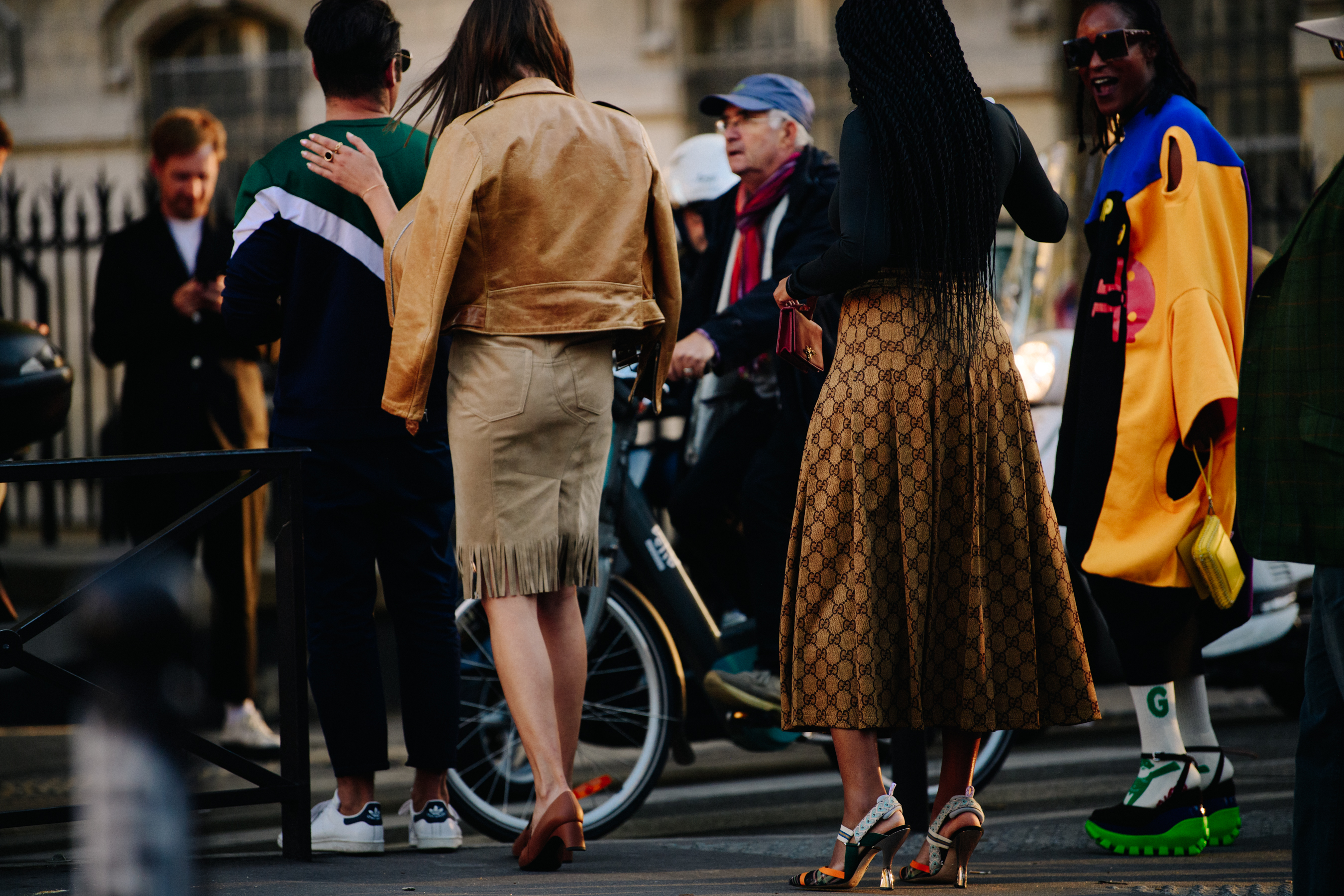 Group of women wearing fashionable outfits