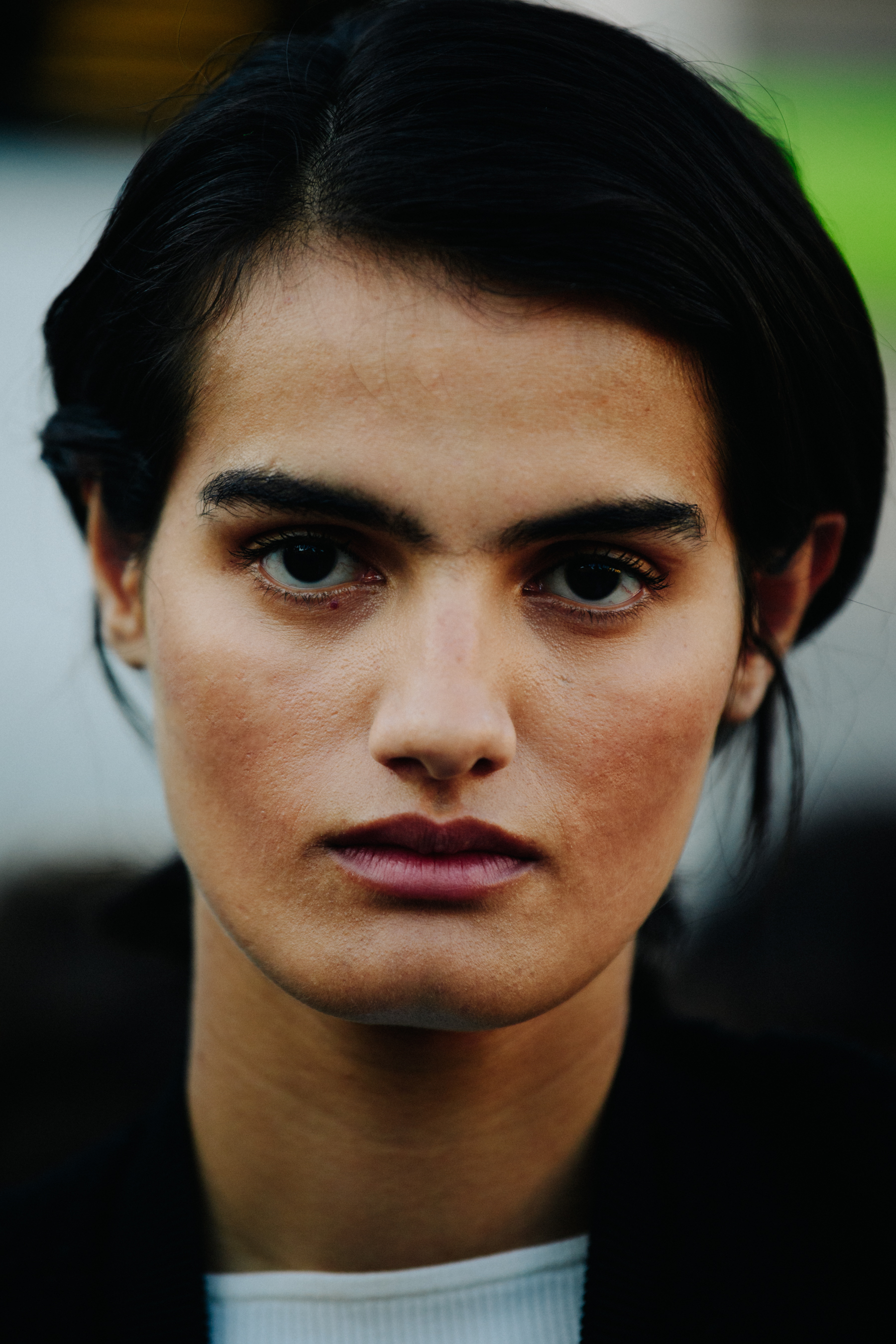 Portrait of model with dark eyes