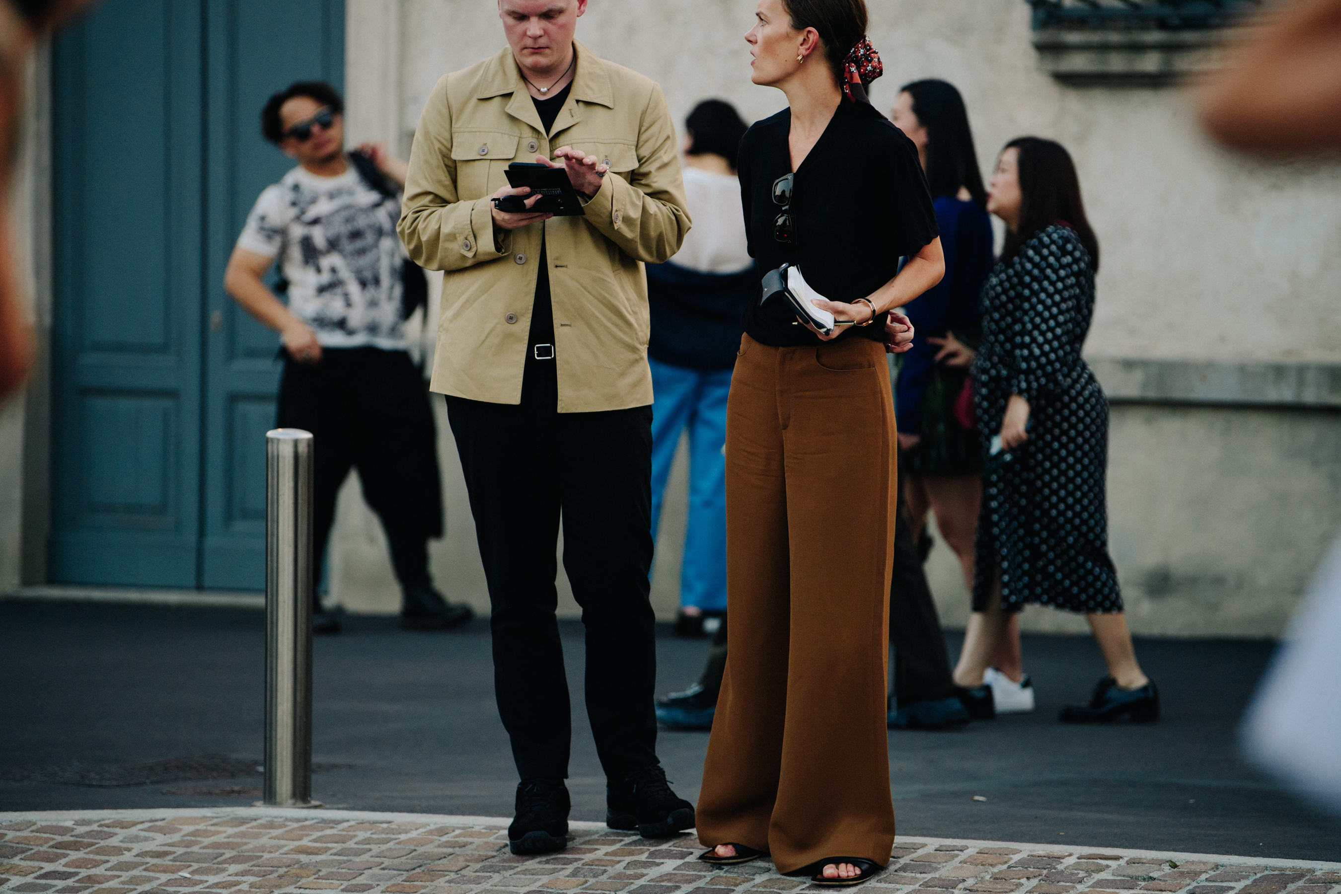 Couple wearing brown colours