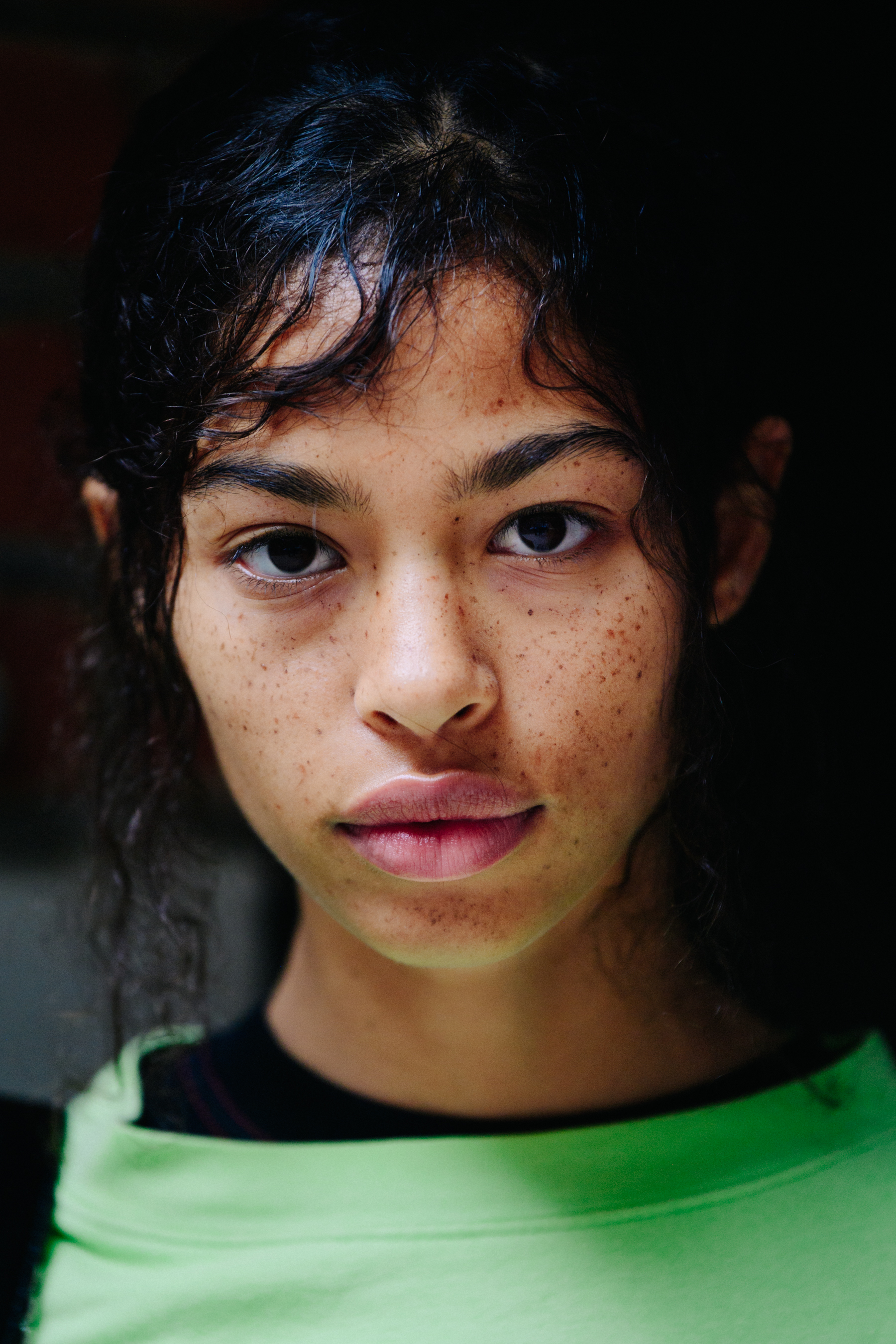 Portrait of model with brown eyes