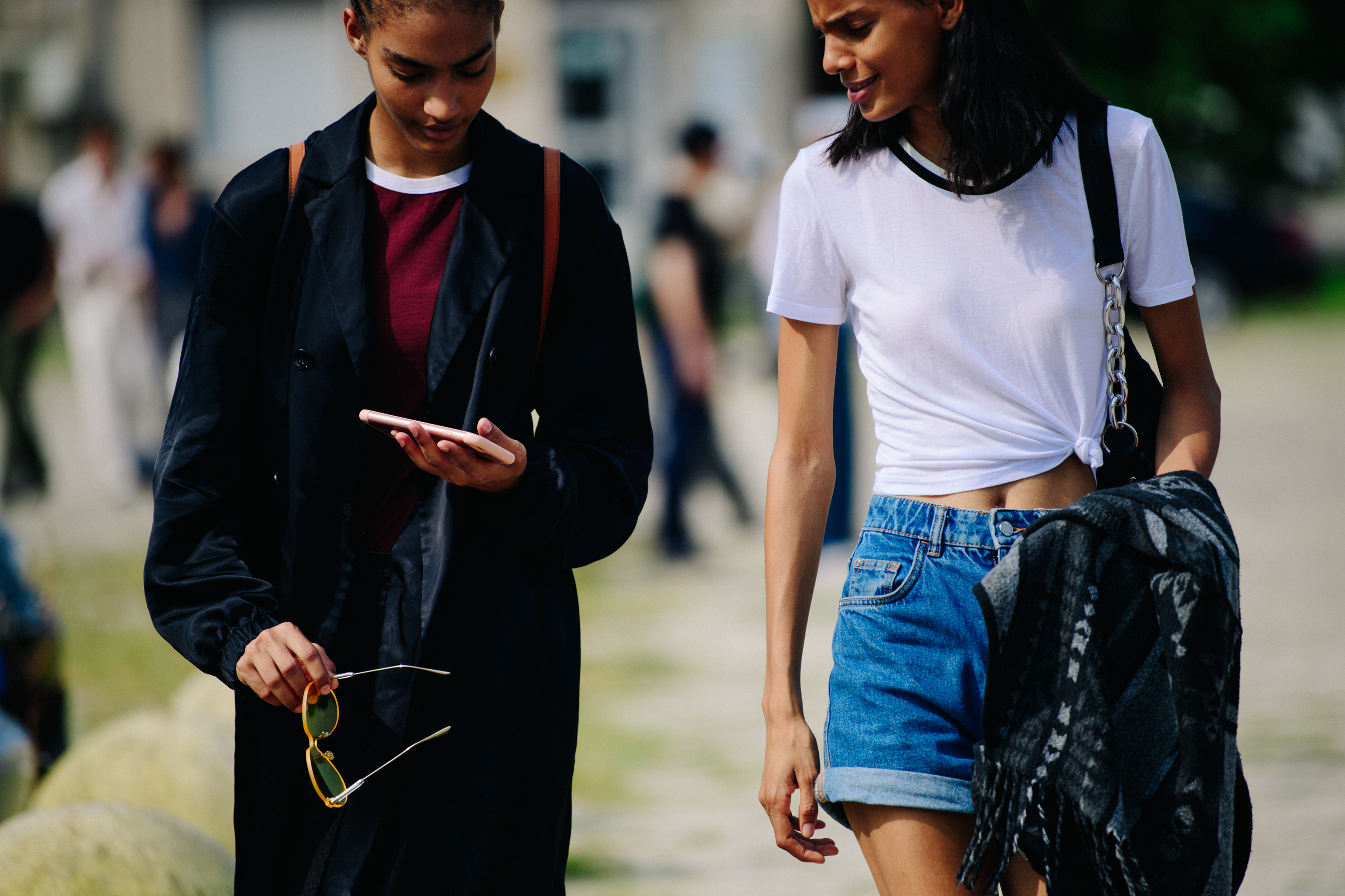 Two models after show