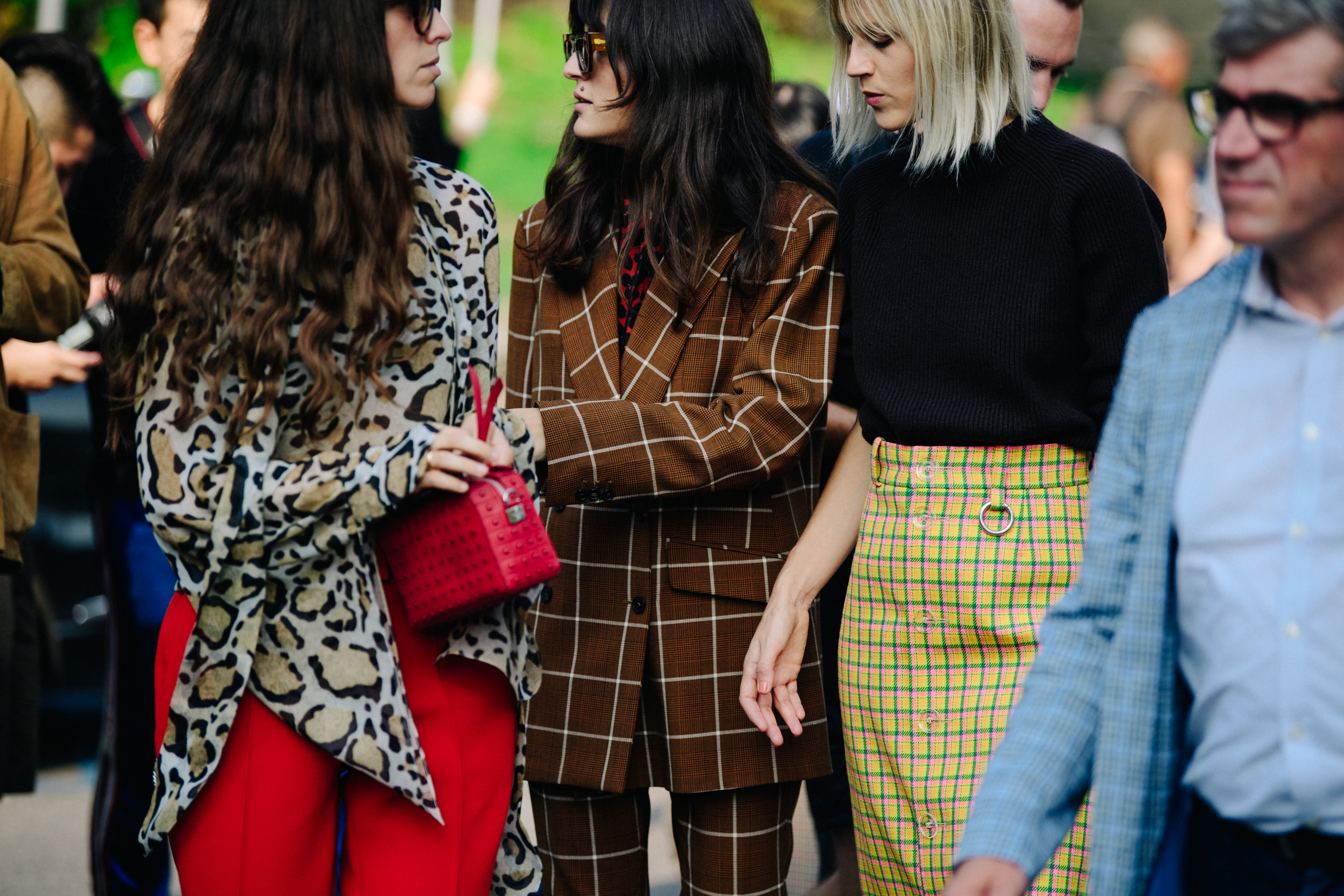 Bloggers wearing stylish clothing