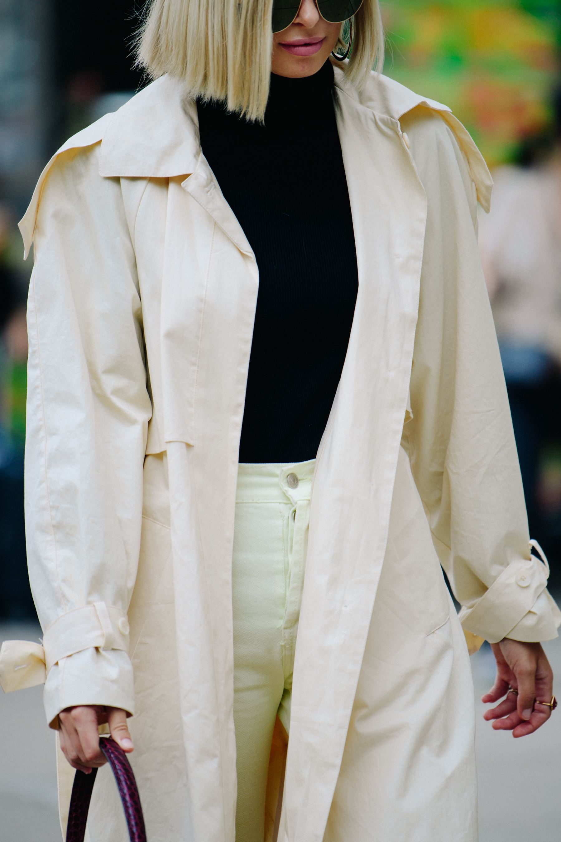 Woman wearing white outfit