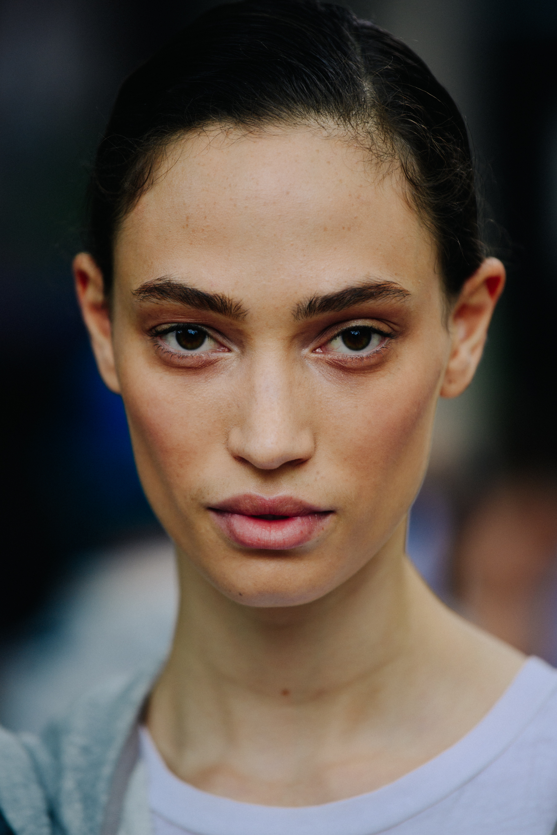 Portrait of model with dark eyes