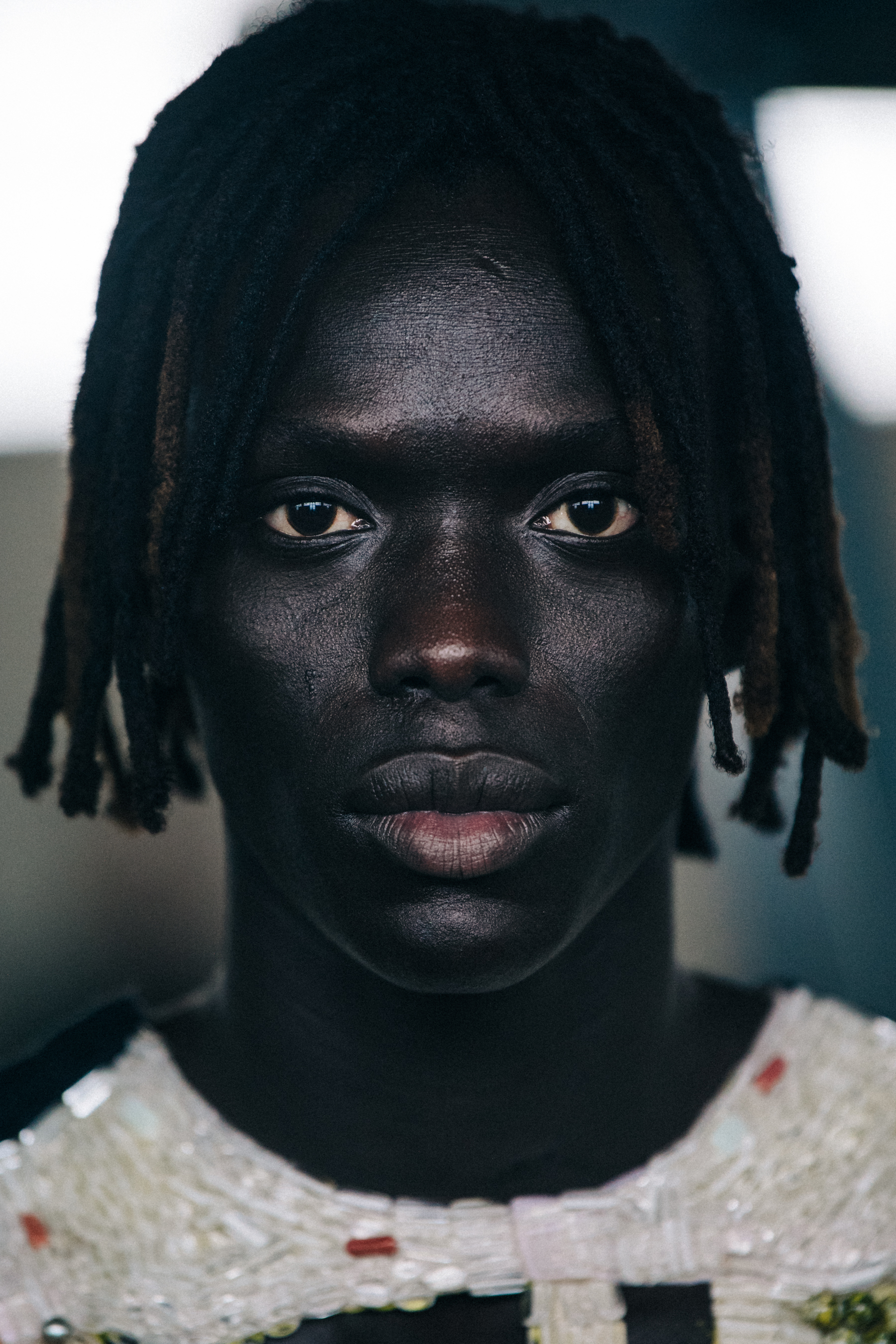 Prince backstage at Eckhaus Latta