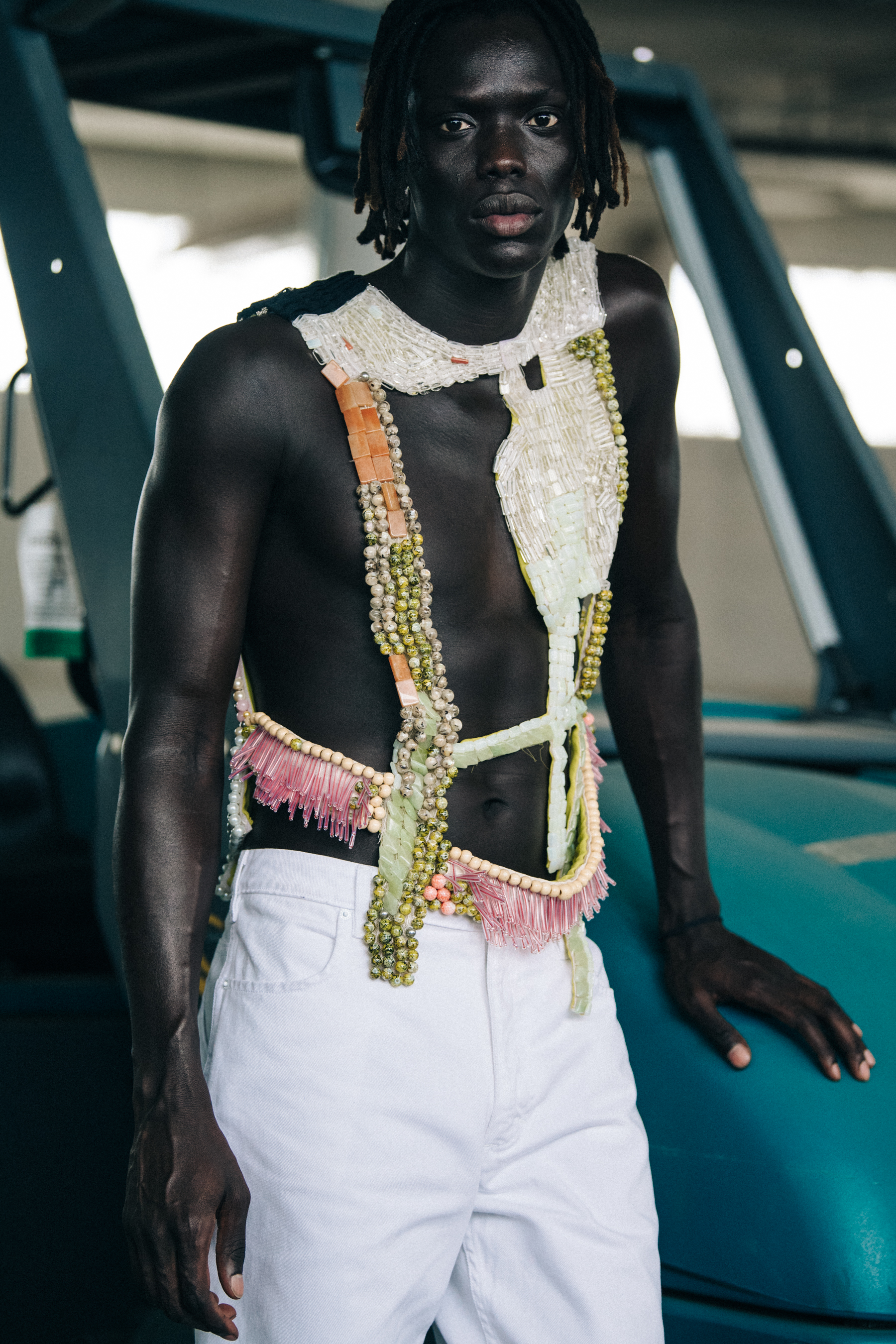 Prince backstage at Eckhaus Latta