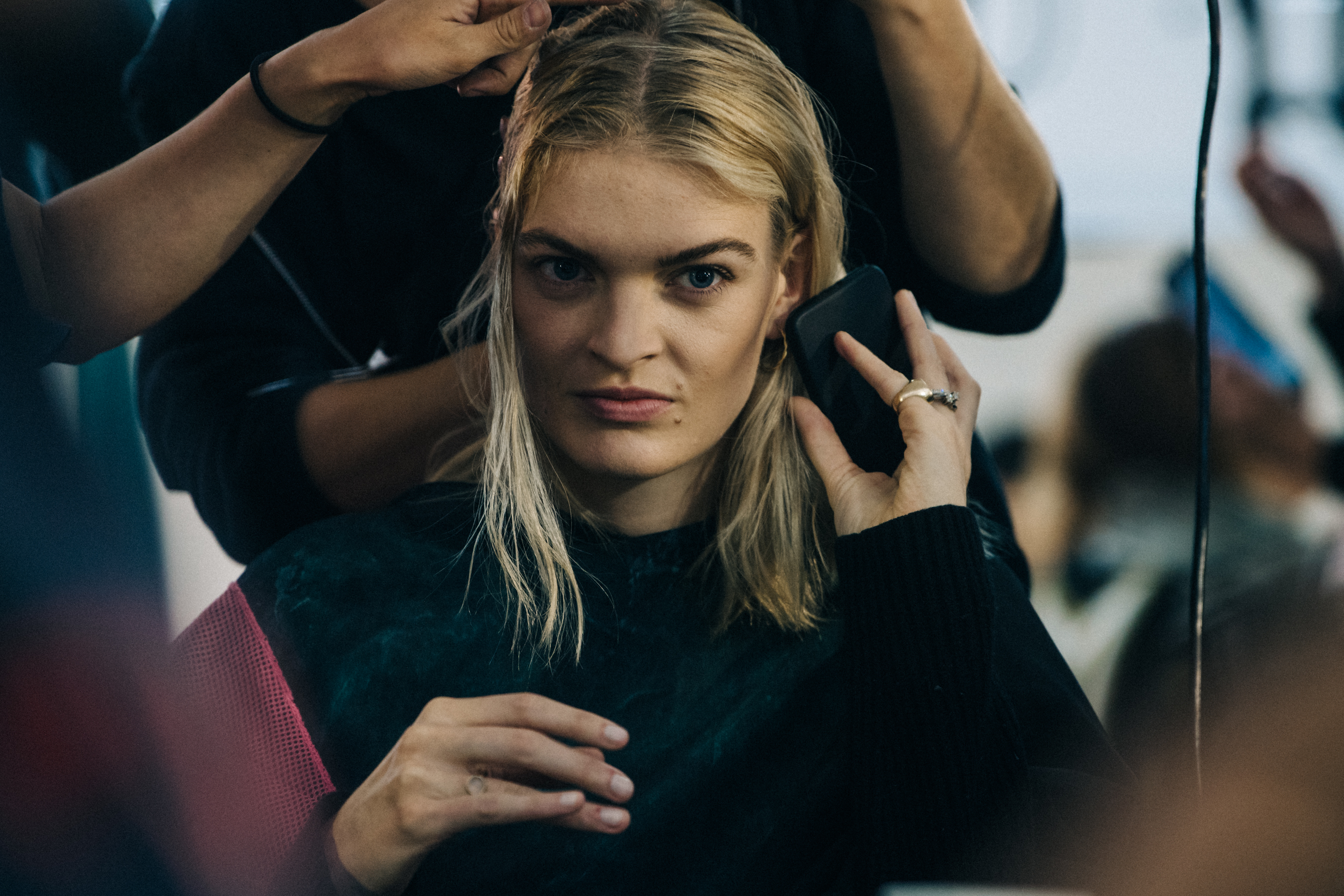 Juliane Gruner backstage at Haider Ackermann