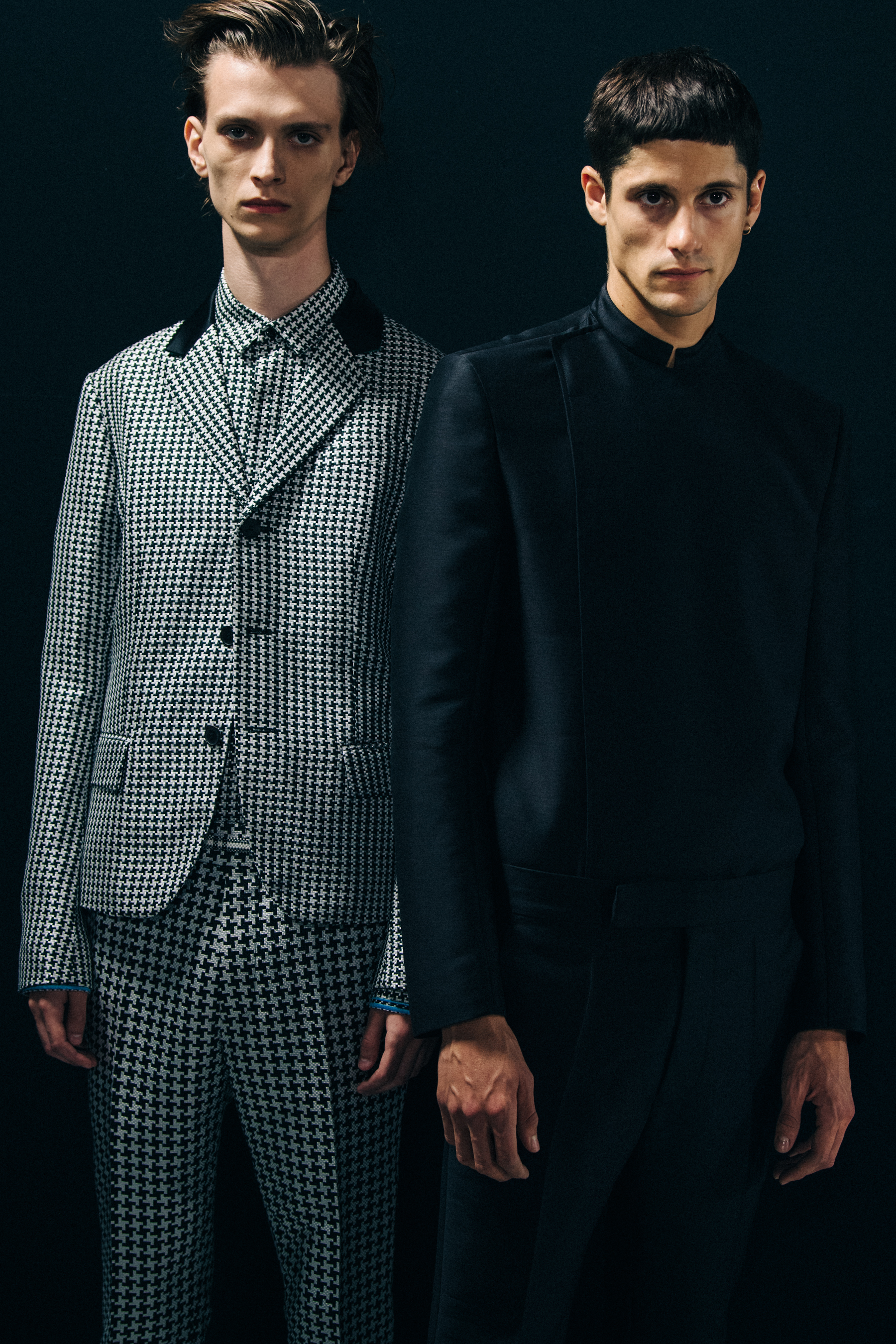 Models wearing black Haider Ackermann outfit