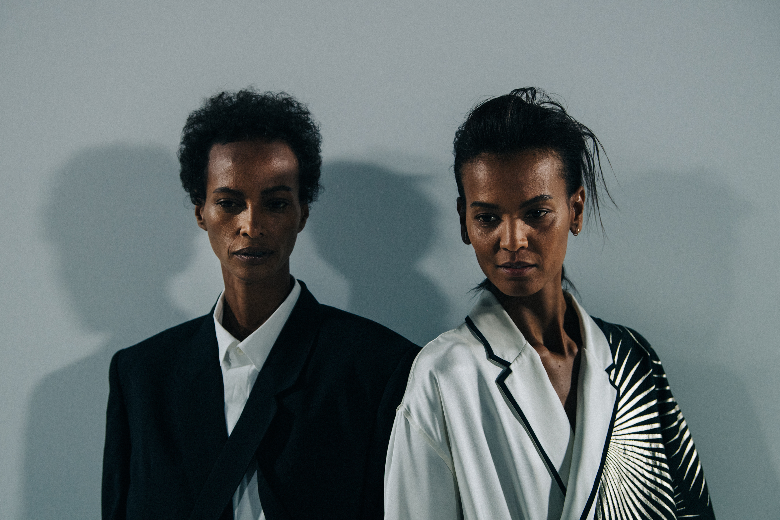 Liya Kebede backstage at Haider Ackermann