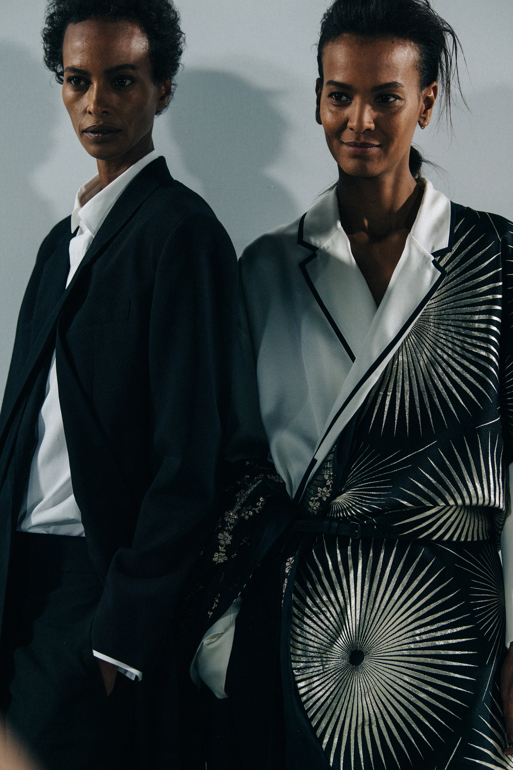 Liya Kebede backstage at Haider Ackermann