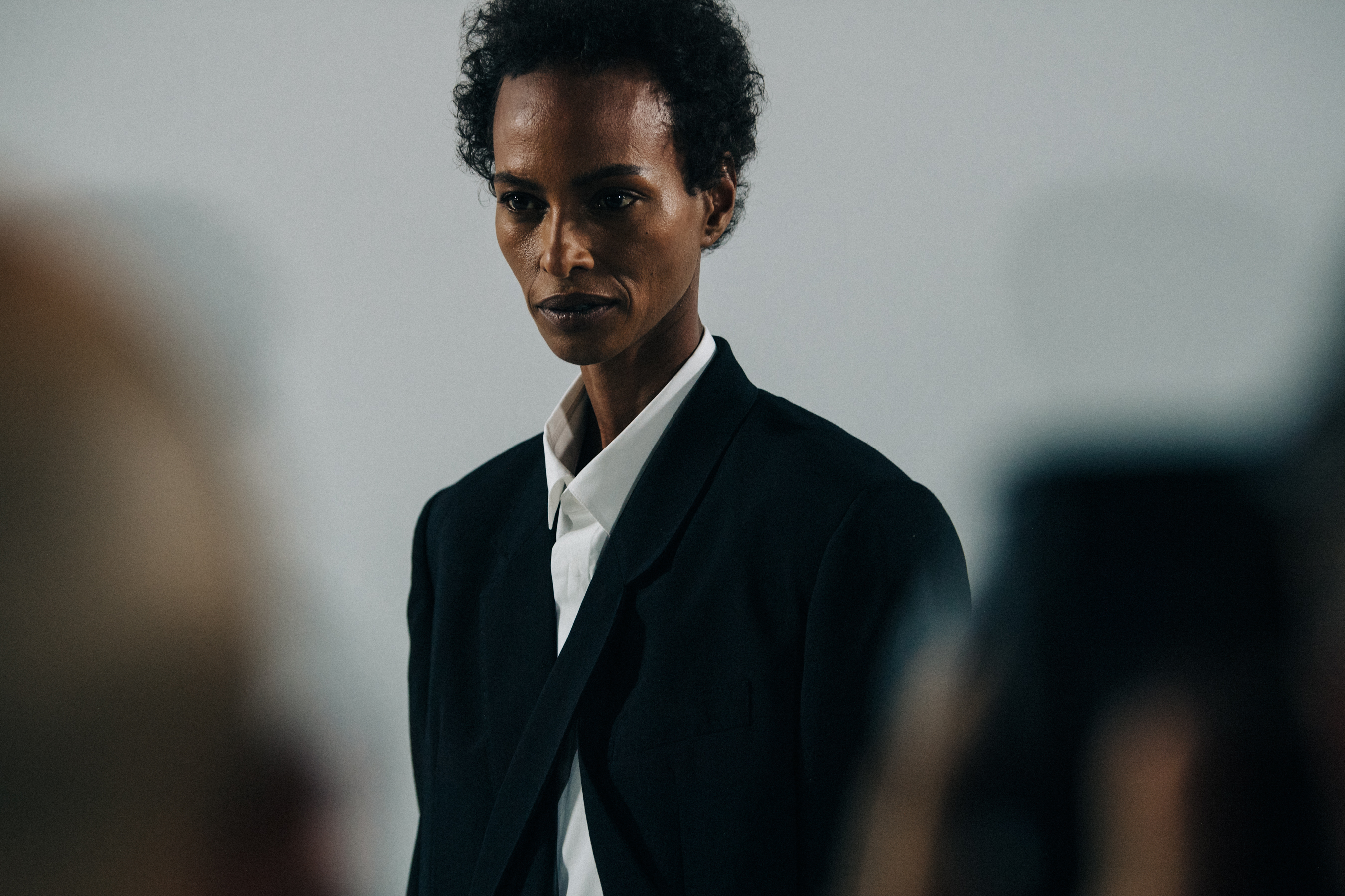 Models wearing black Haider Ackermann outfit