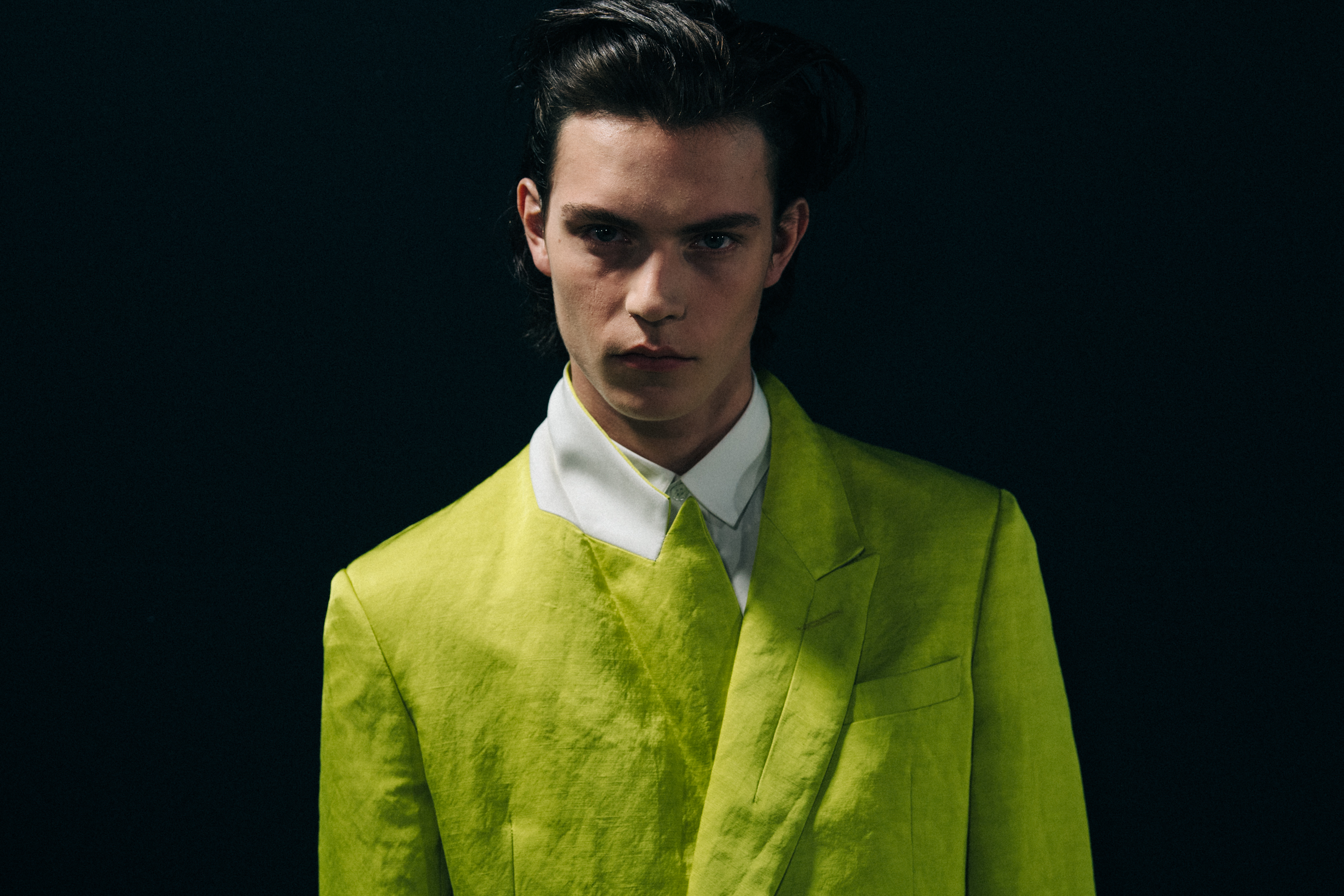 Models wearing yellow Haider Ackermann outfit