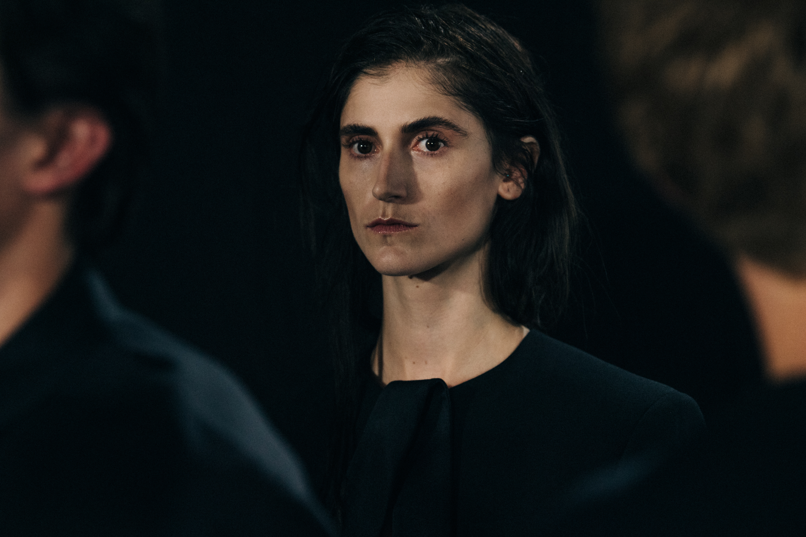 Models wearing black Haider Ackermann outfit