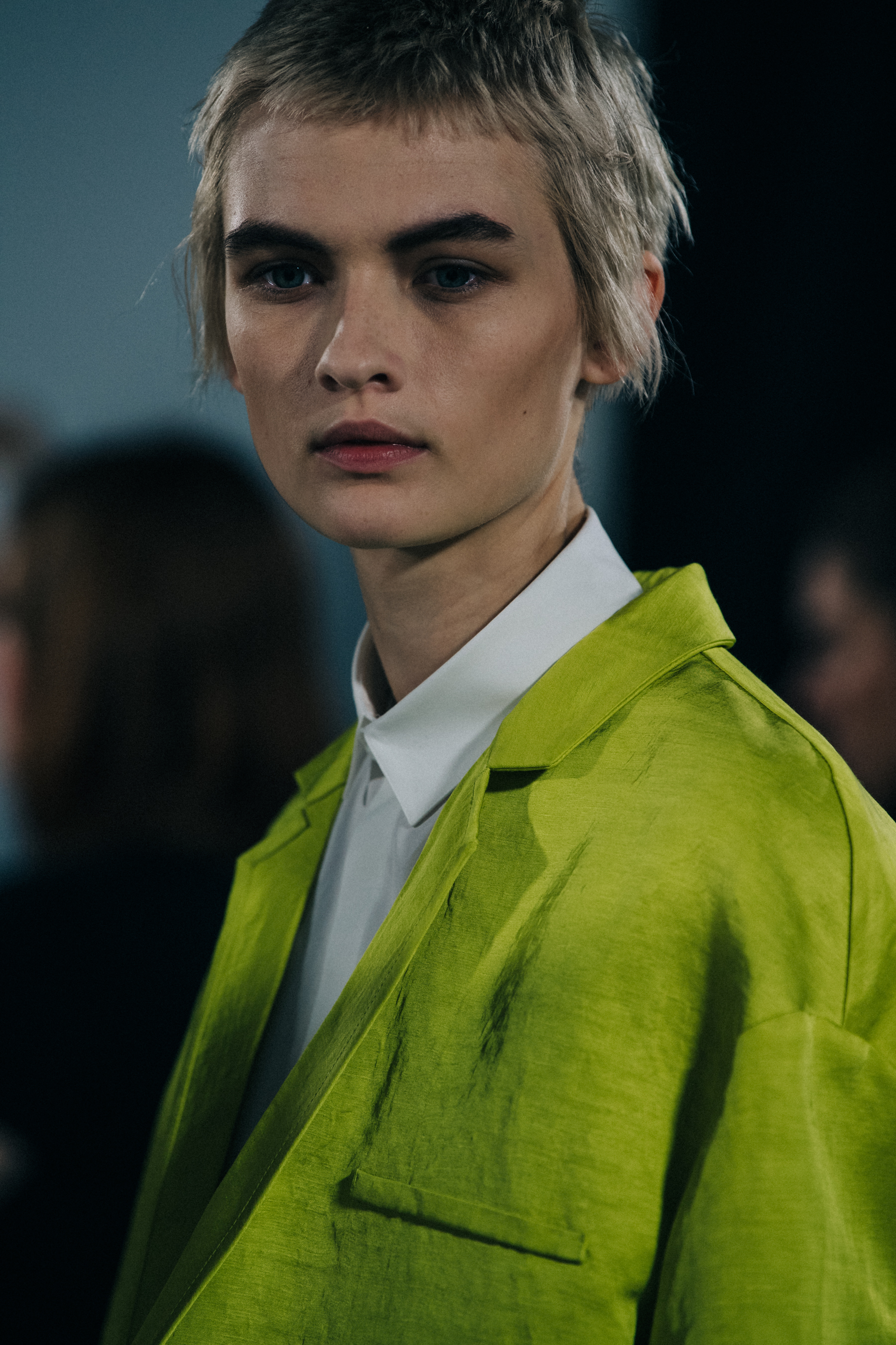 Lara Mullen backstage at Haider Ackermann