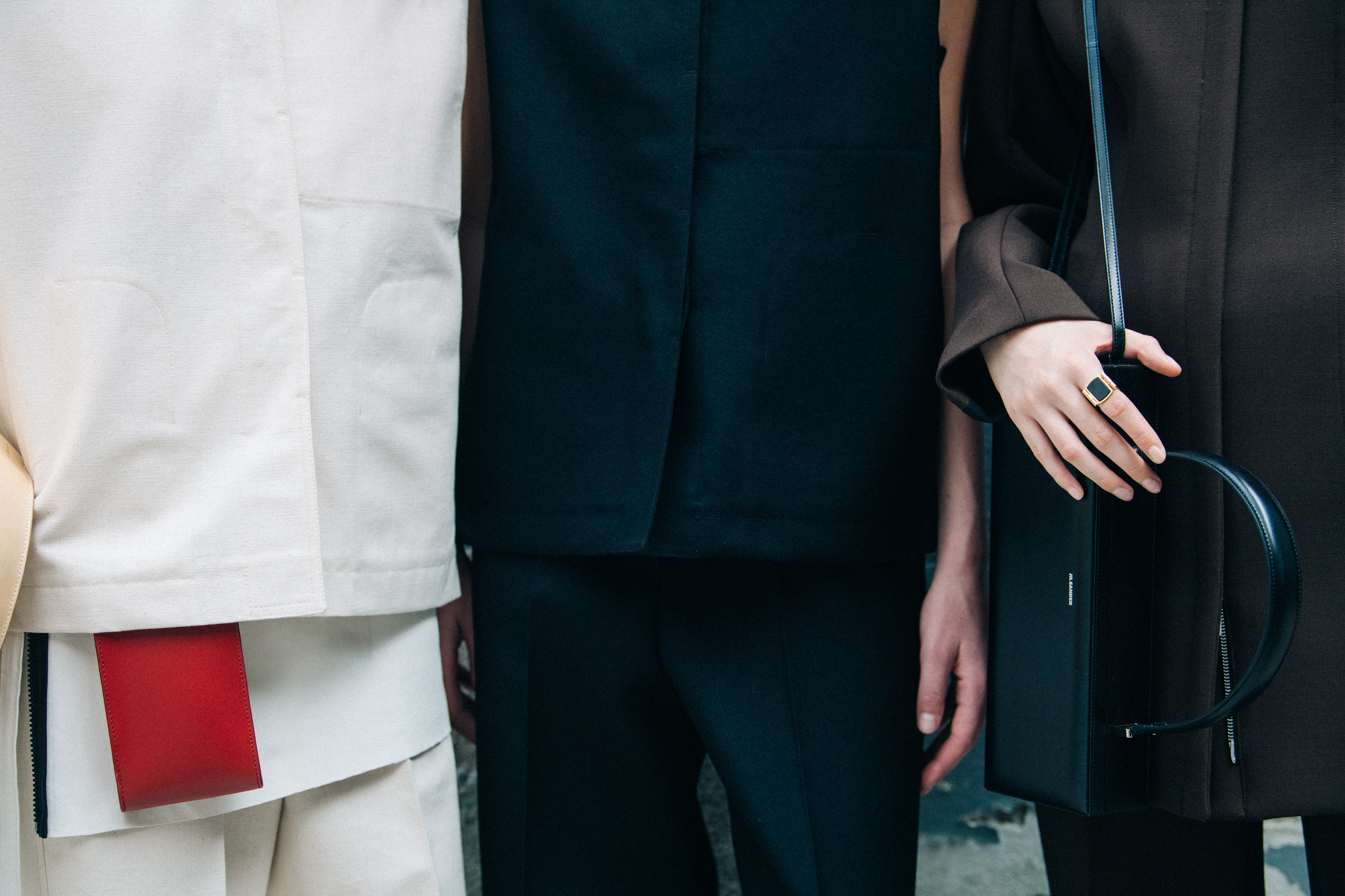 Sara Eirud backstage at Jil Sander