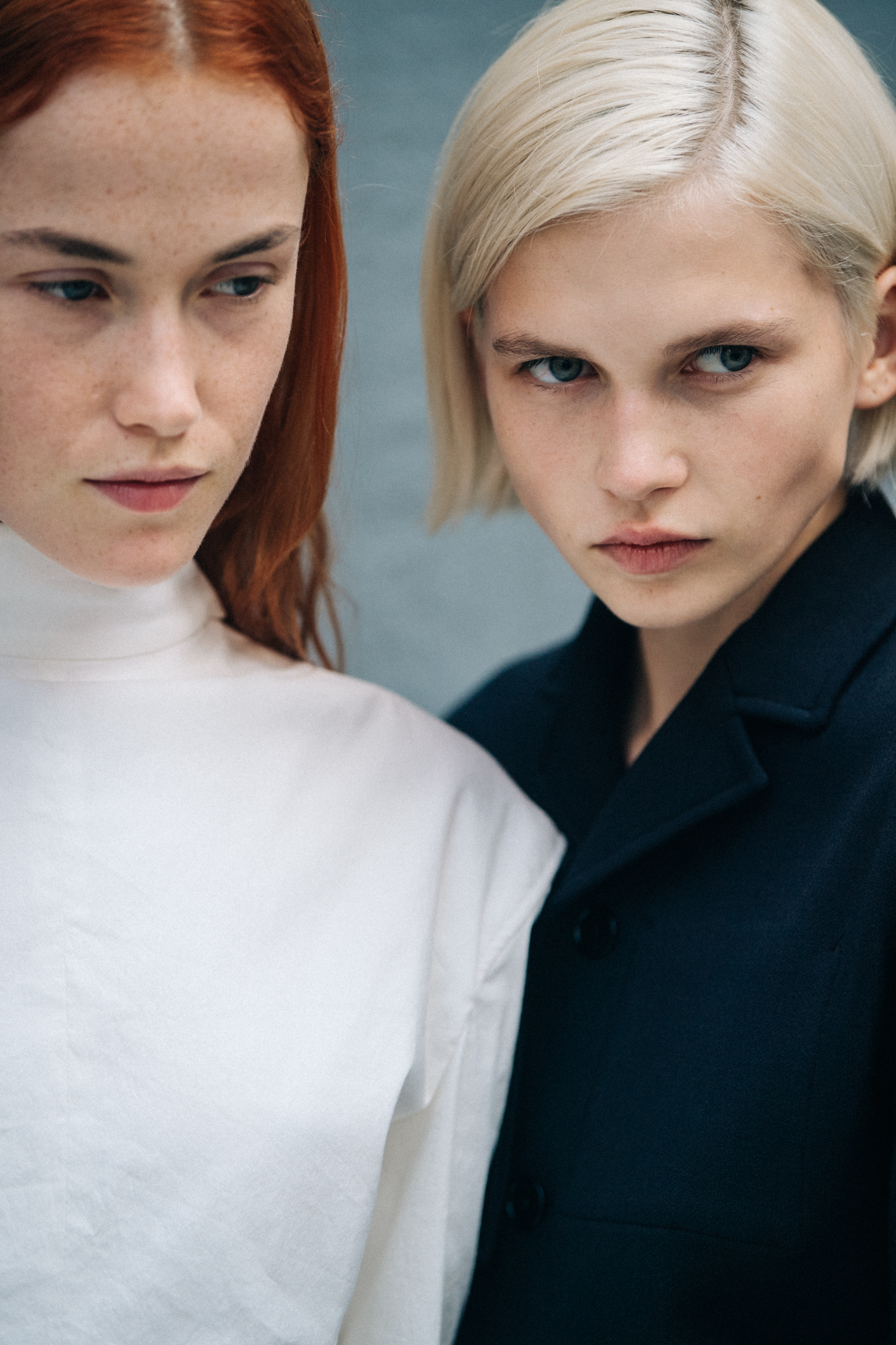 Model wearing white Jil Sander outfit