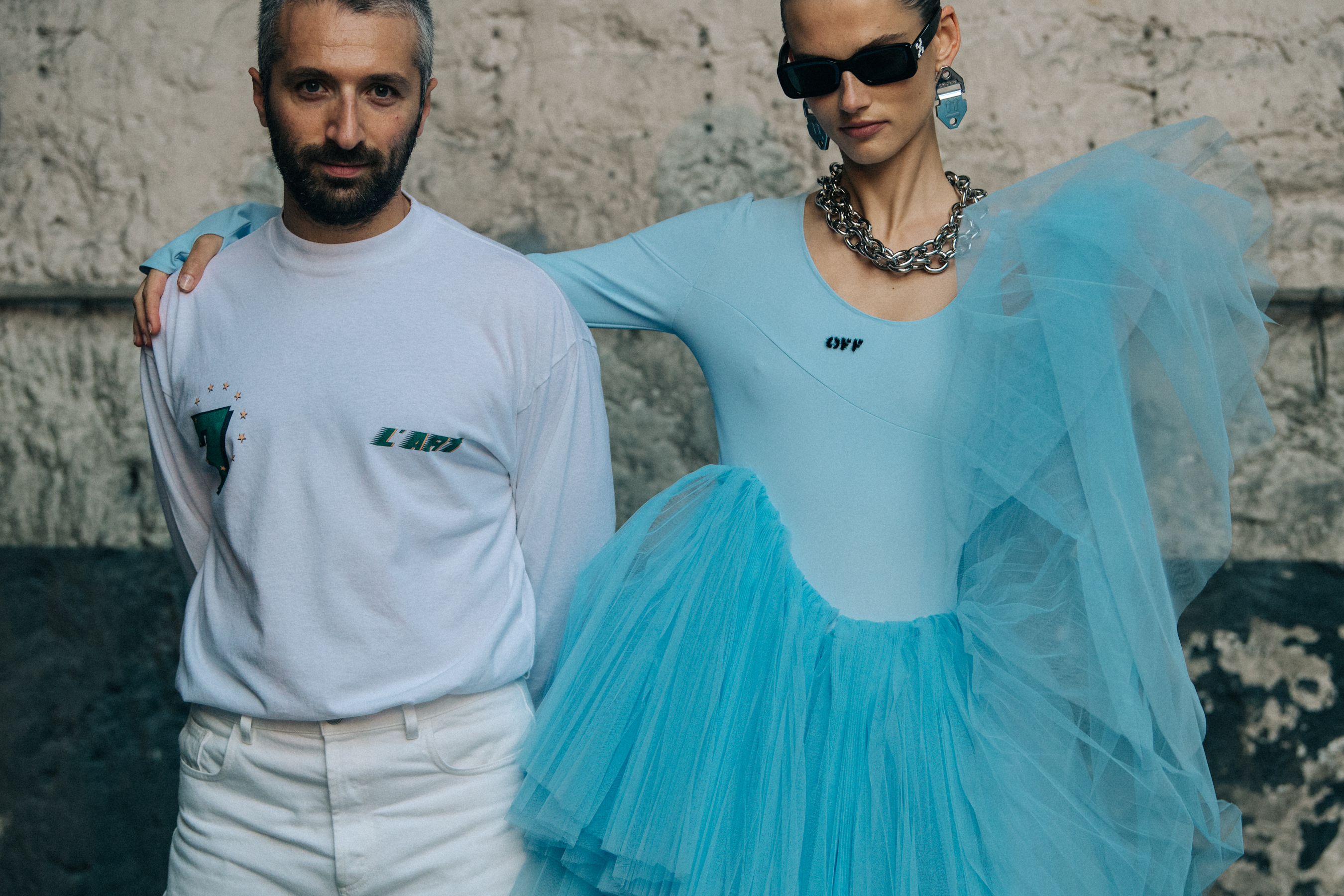 Giedre Dukauskaite backstage at Off-White