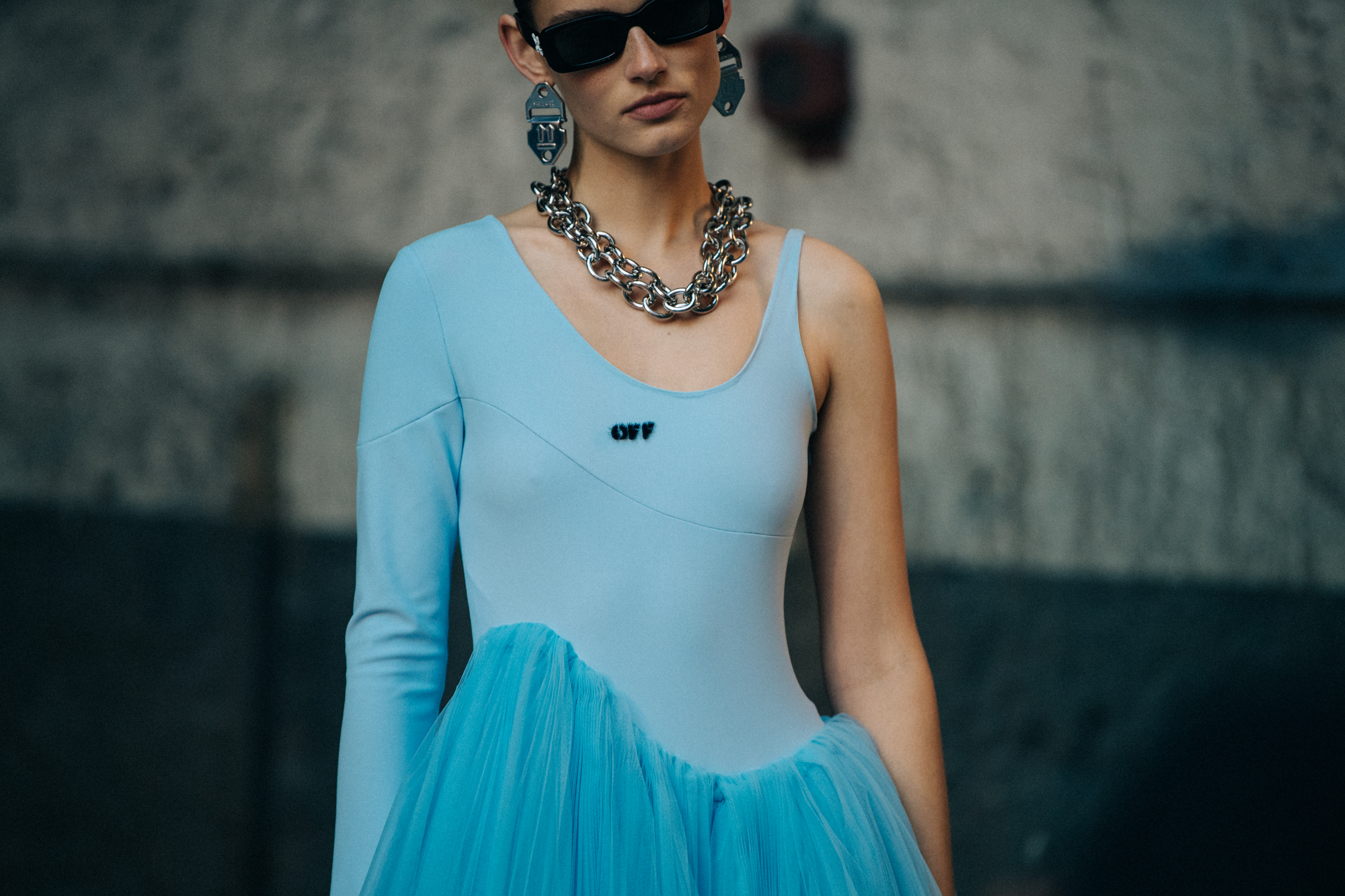 Giedre Dukauskaite backstage at Off-White