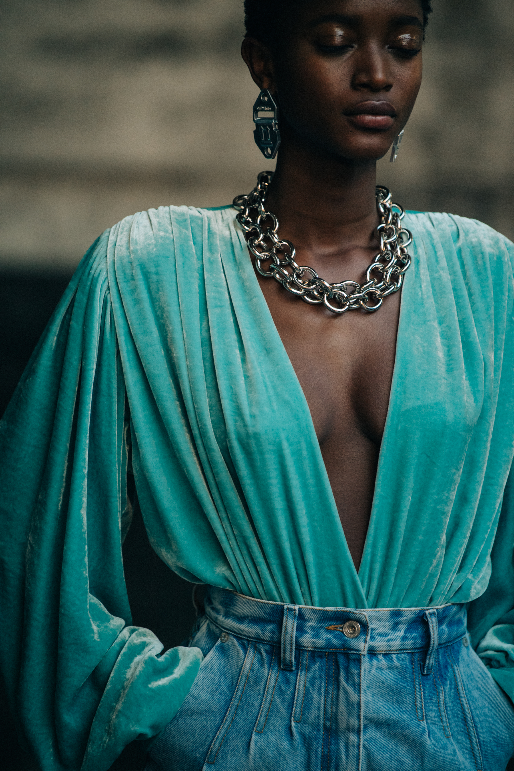 Oumie Jammeh backstage at Off-White