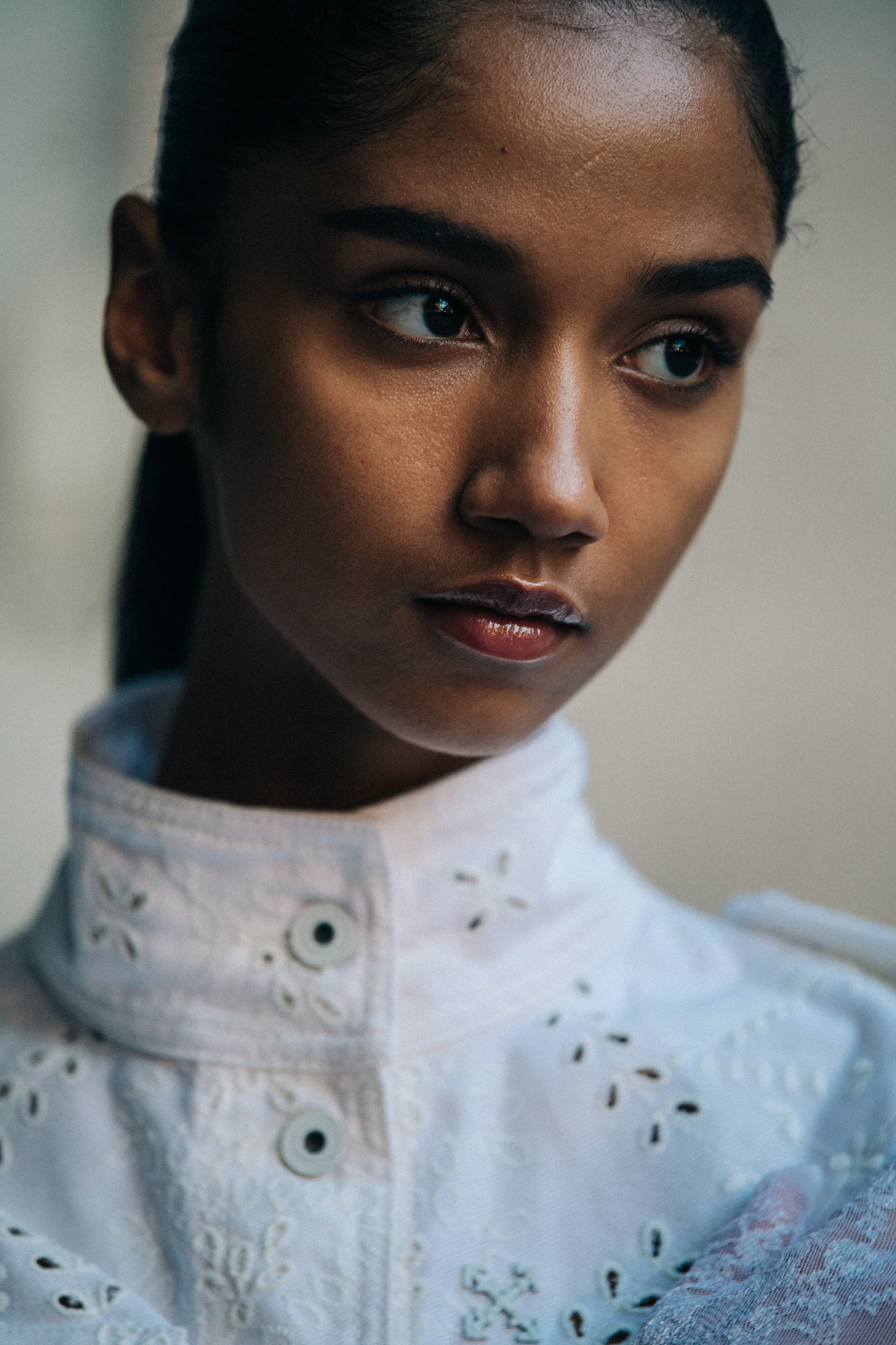 Aiden Curtis backstage at Off-White