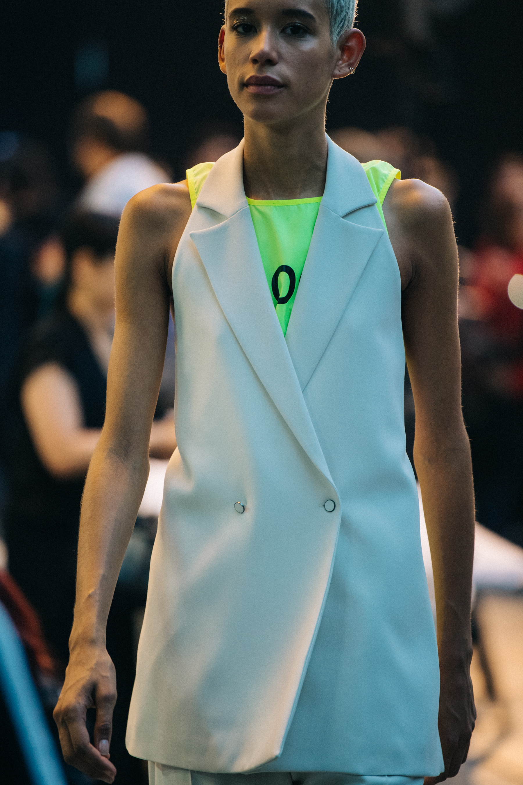 Janiece Dilone backstage at Off-White
