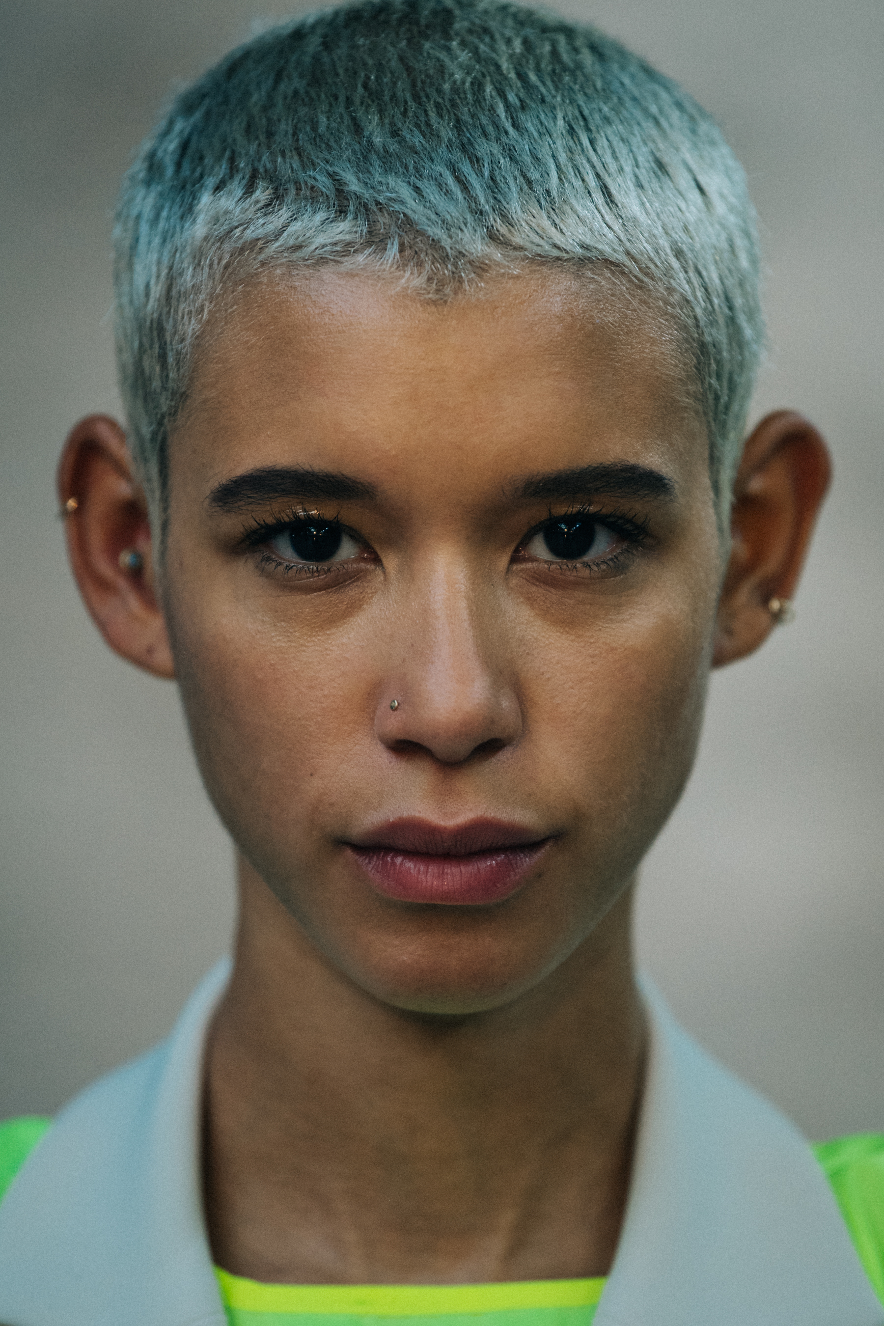 Janiece Dilone backstage at Off-White