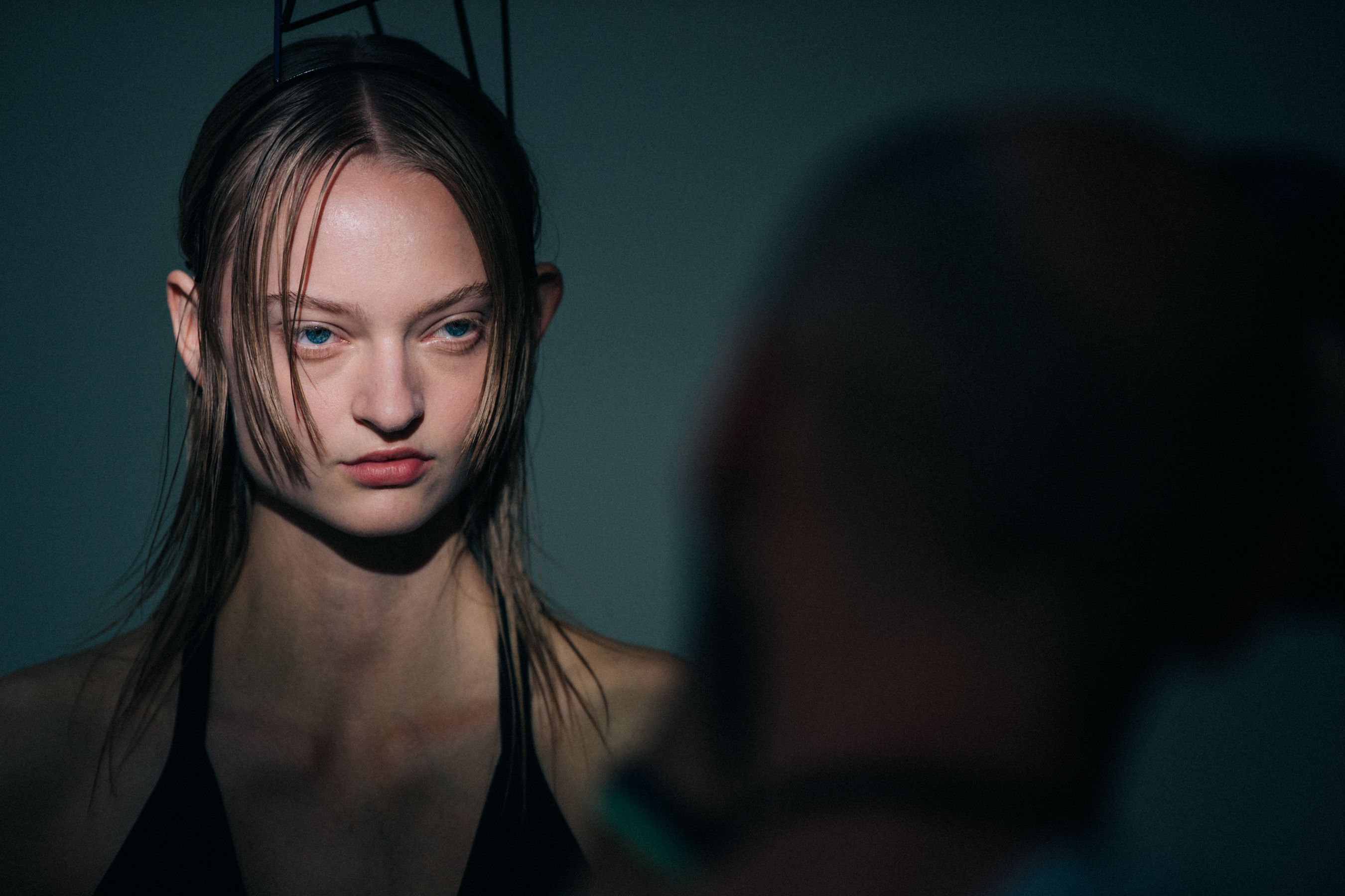 OIivia Therese Kragh backstage at Rick Owens