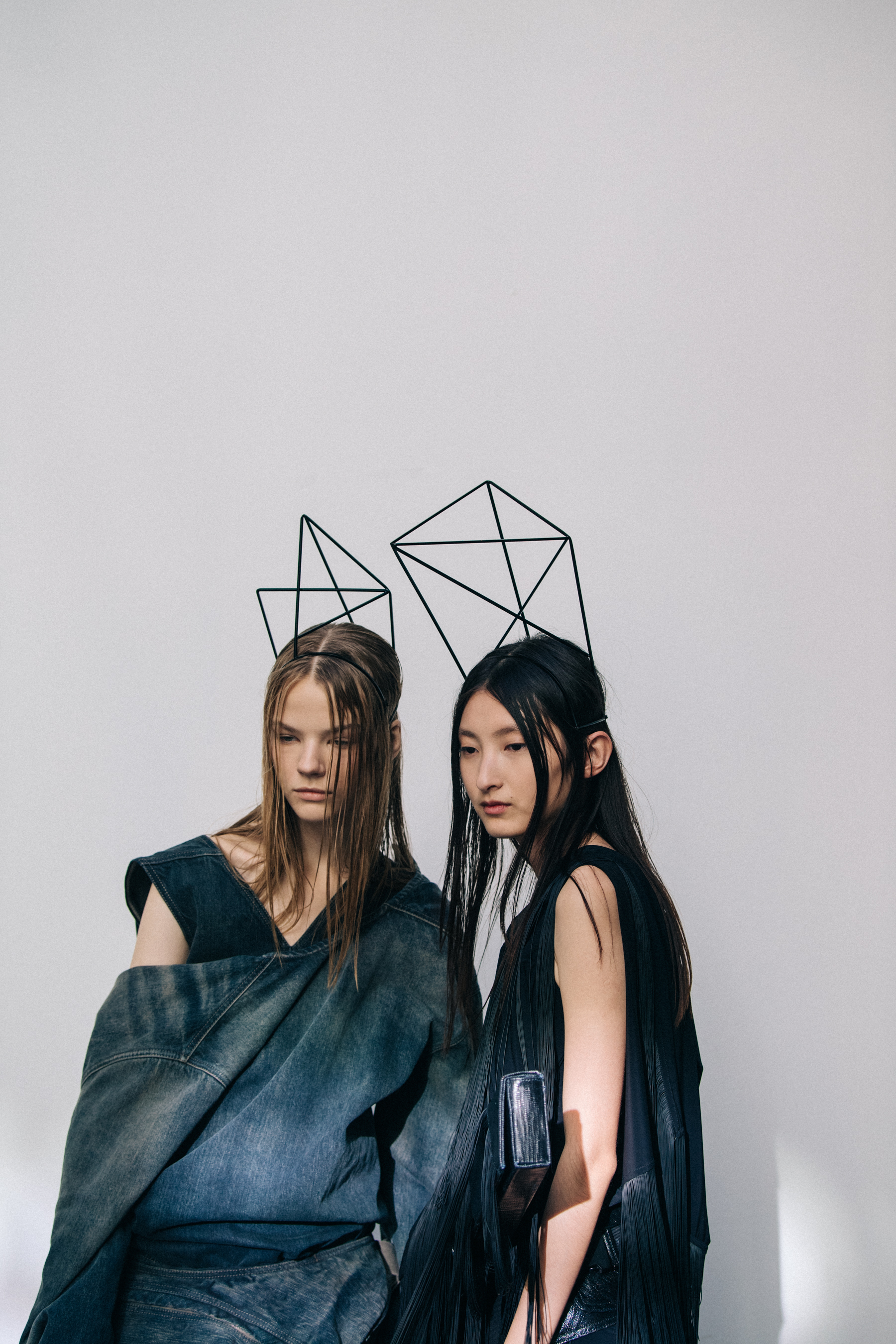 Models wearing black Rick Owens outfits