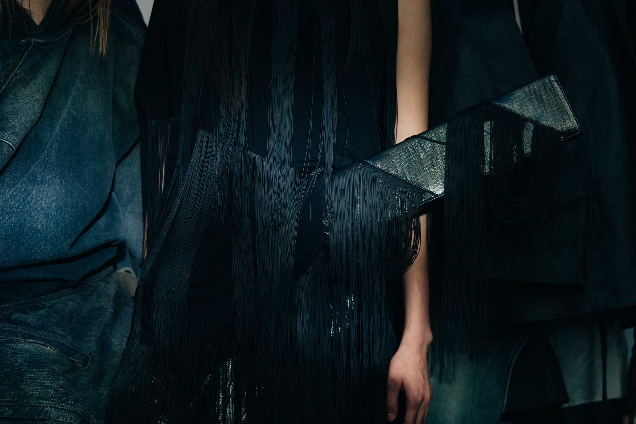 Models wearing black Rick Owens outfits
