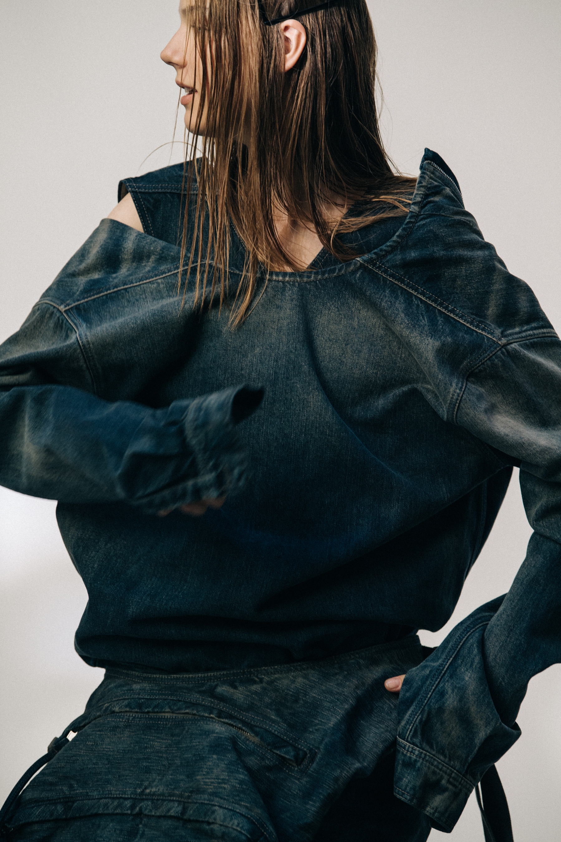Models wearing black Rick Owens outfits