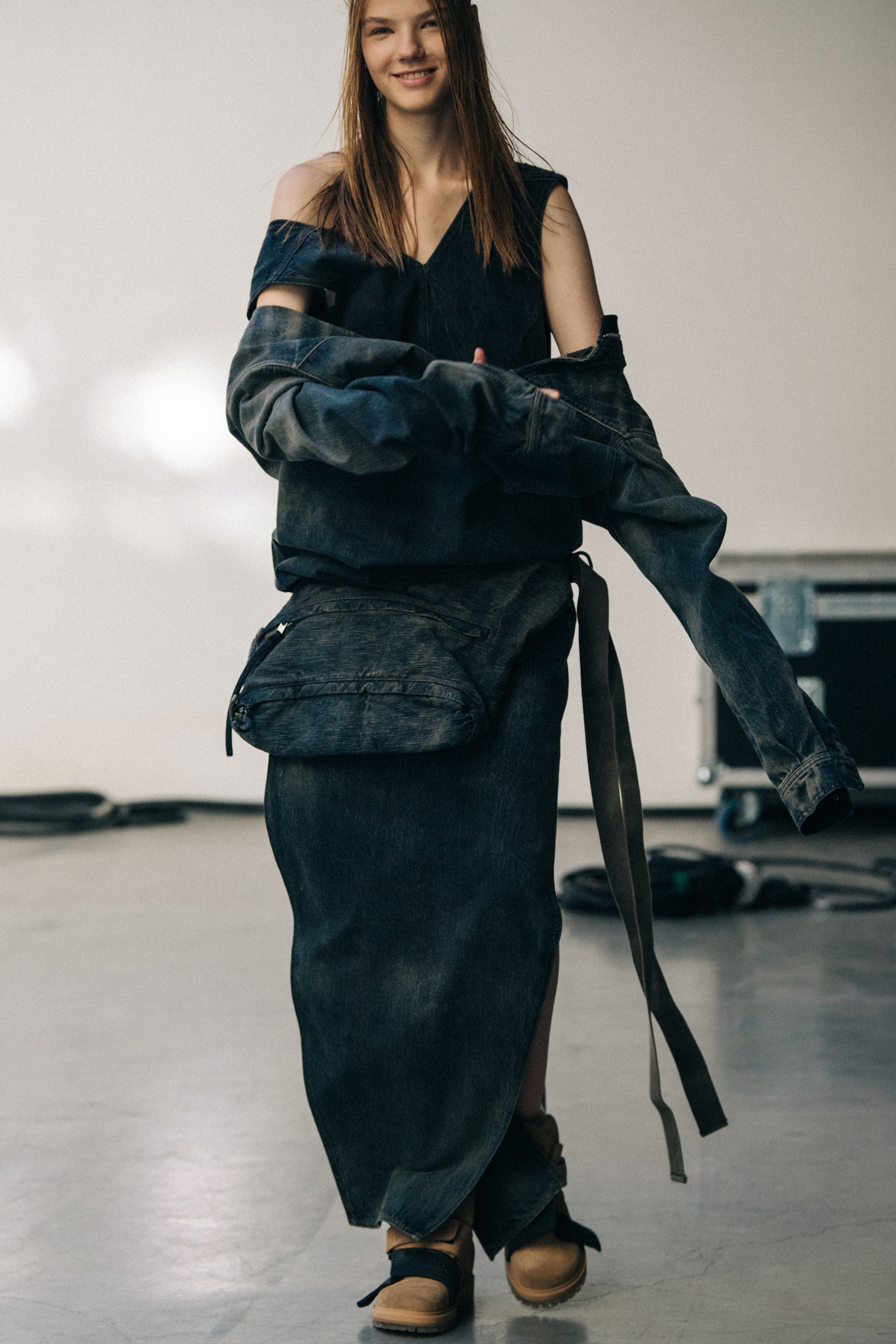 Models wearing black Rick Owens outfits