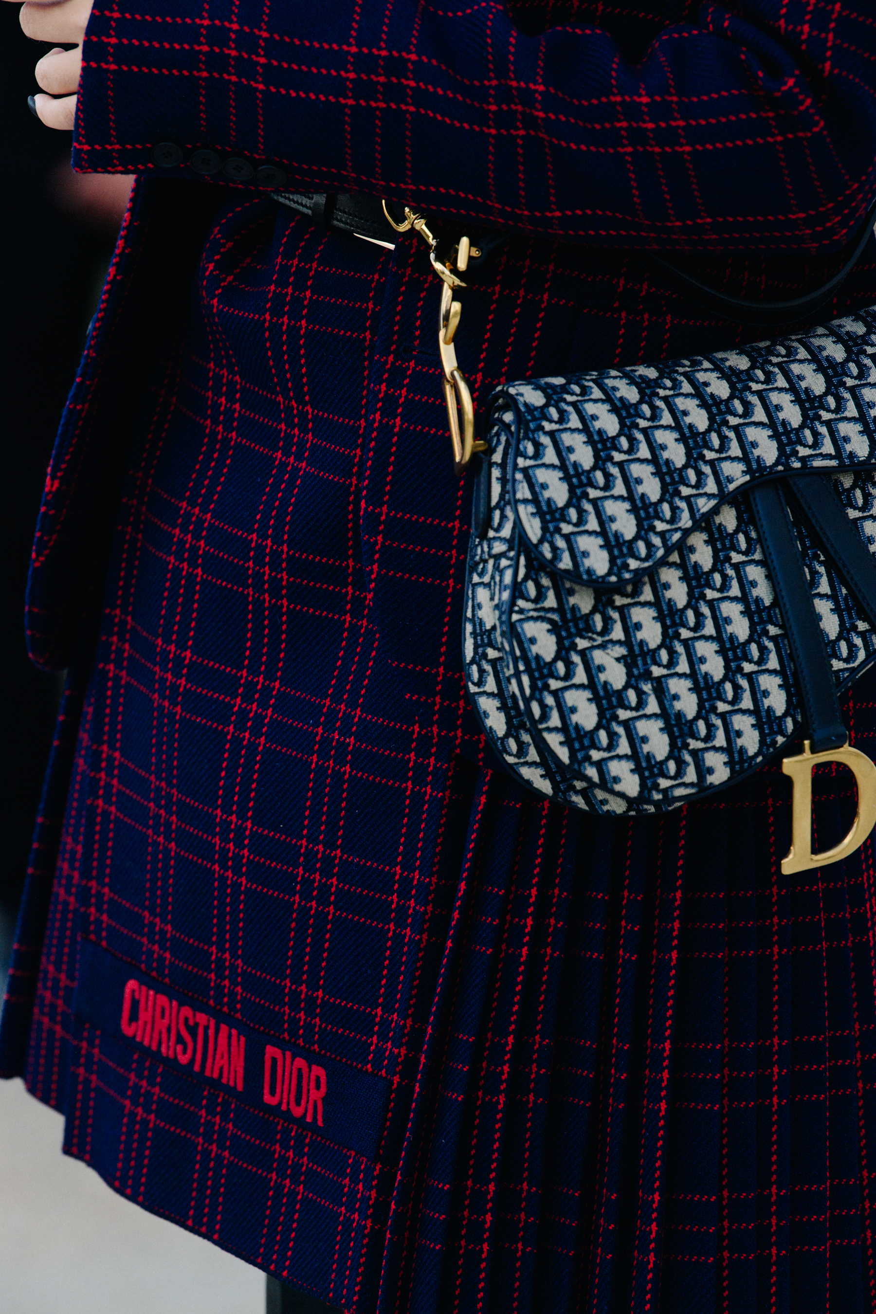 Woman carrying Christian Dior bag