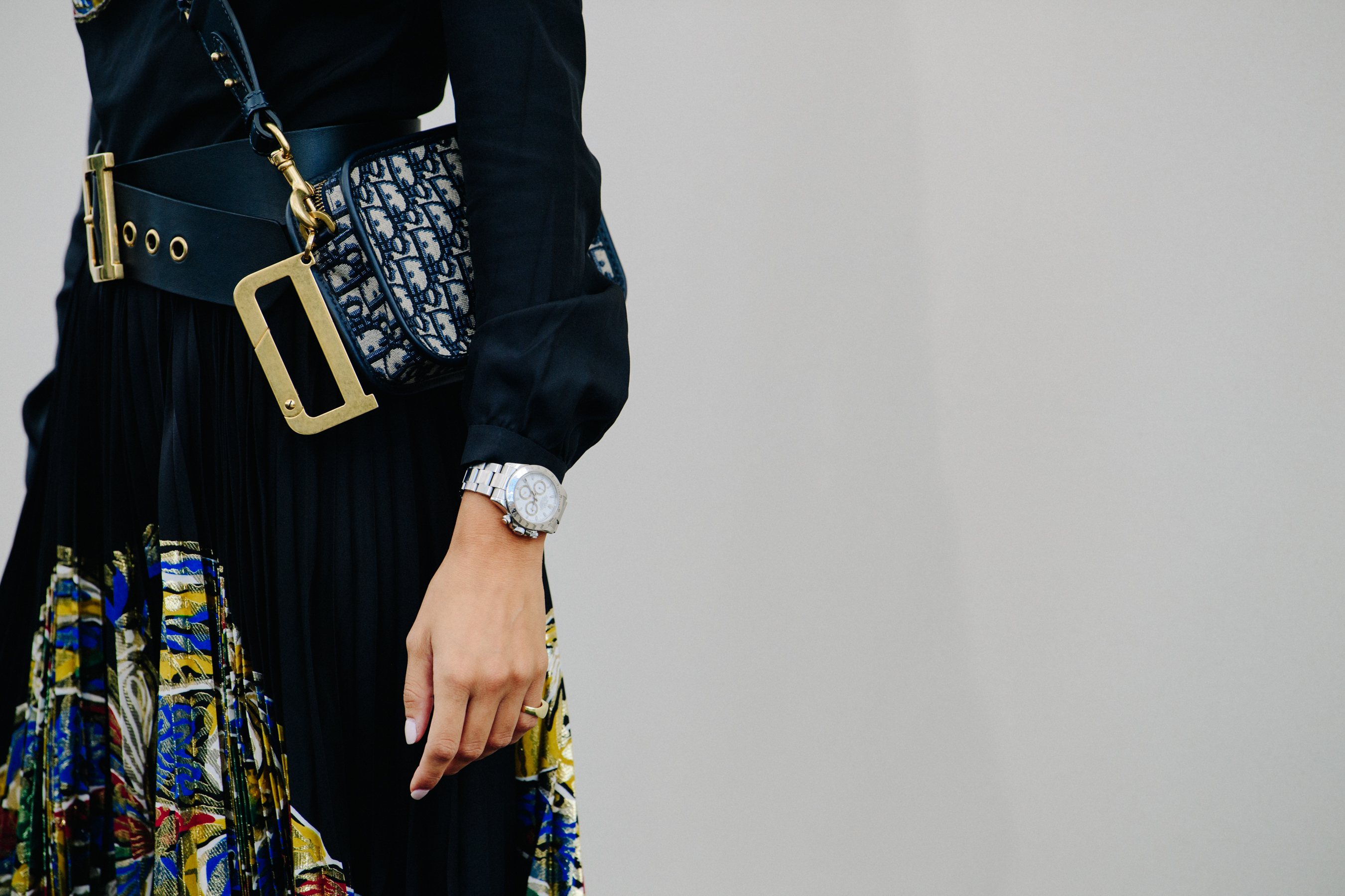 Woman wearing Christian Dior outfit