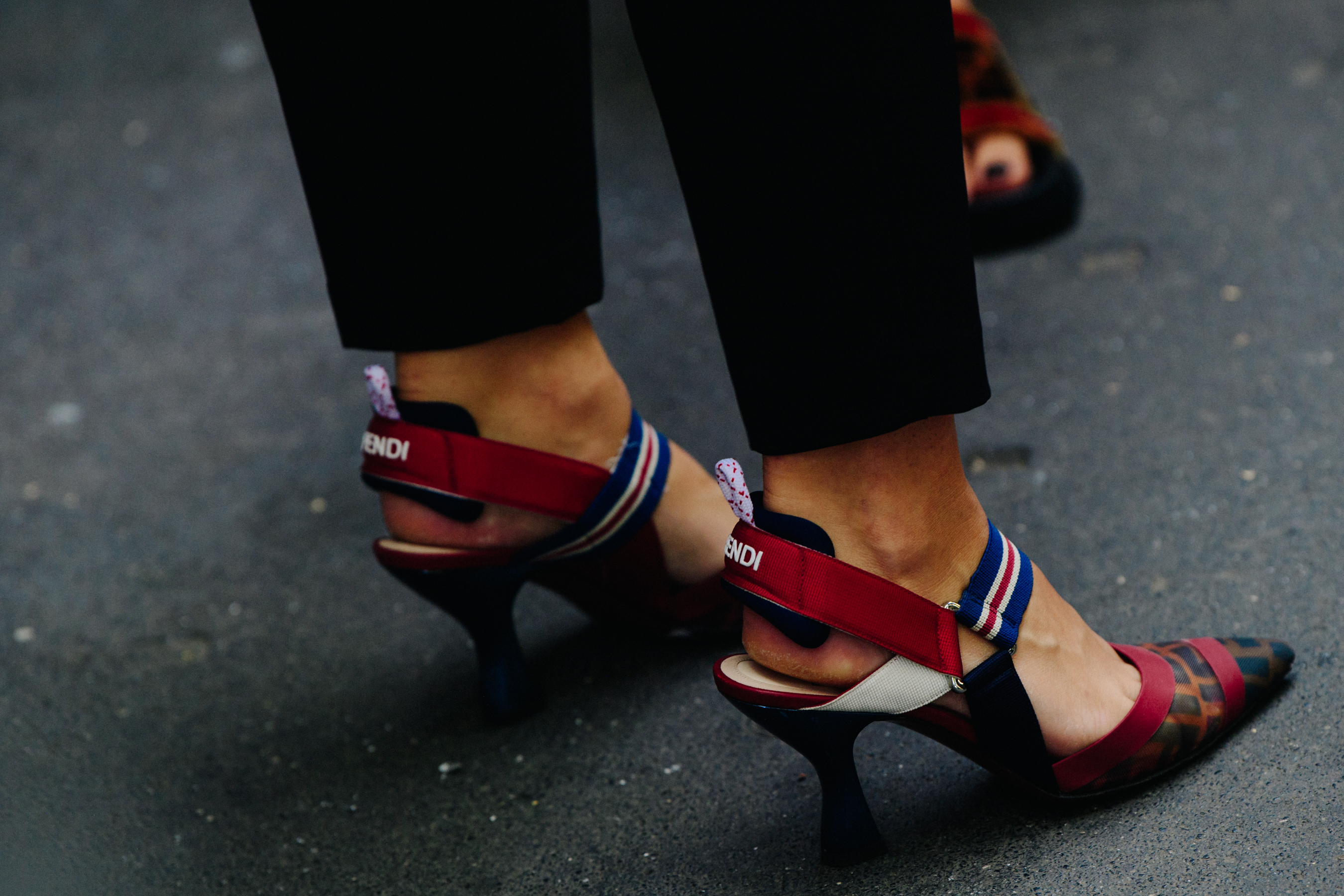 Woman wearing Fendi heels