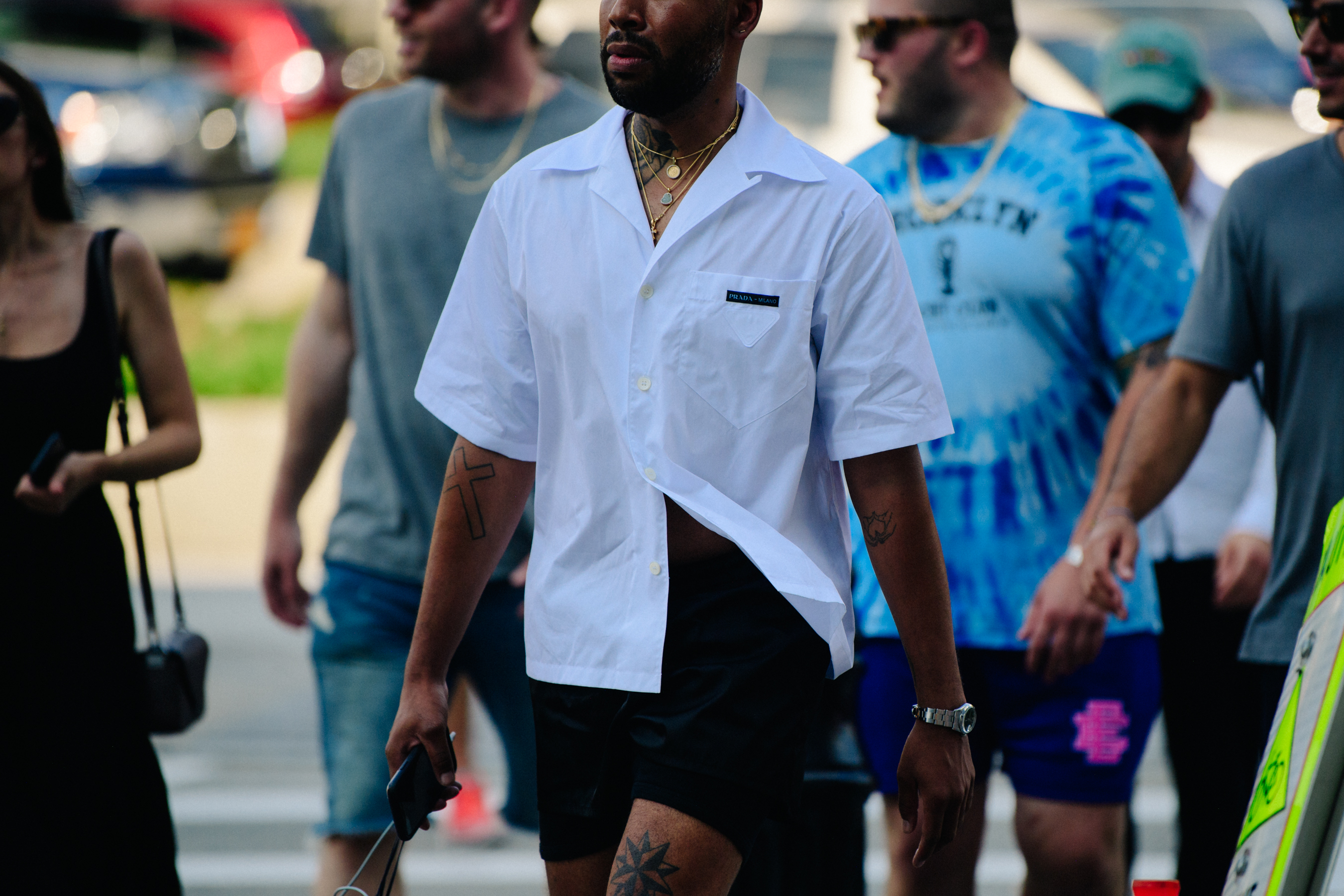 Man wearing white shirt